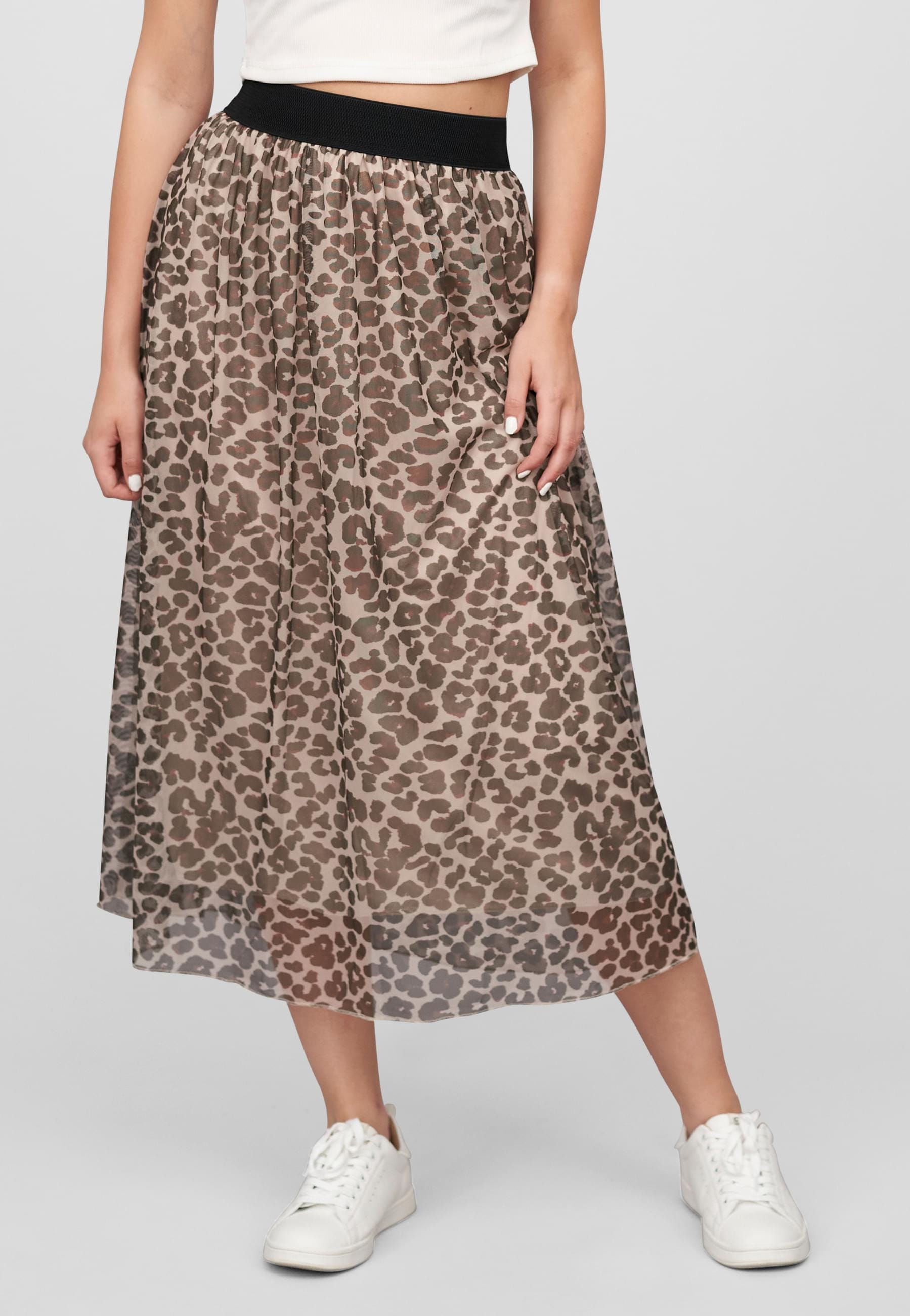 CLOUD 5IVE Sommerrock »CLOUD 5IVE Longform Rock mit Leoprint und Gummiband« 1 Stk. tlg.