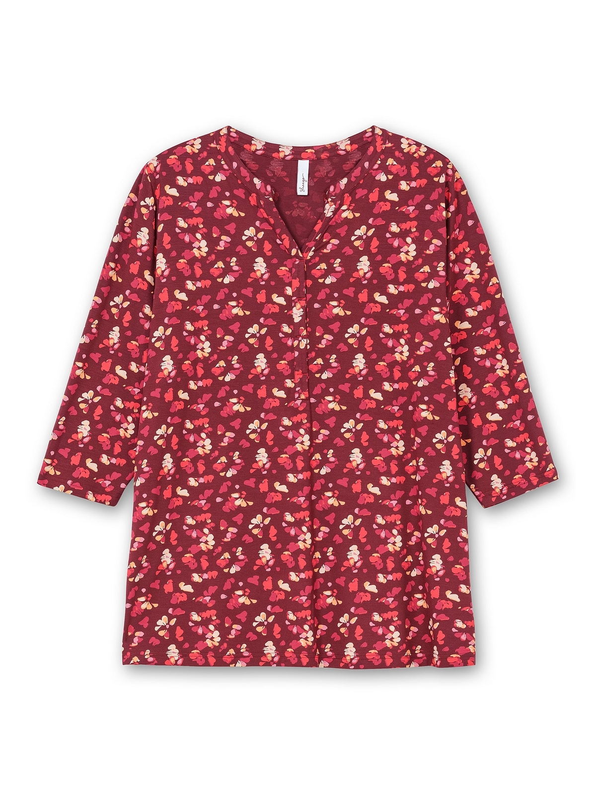 Sheego Rundhalsshirt »Große Größen«, mit Blumendruck, aus Viskosejersey