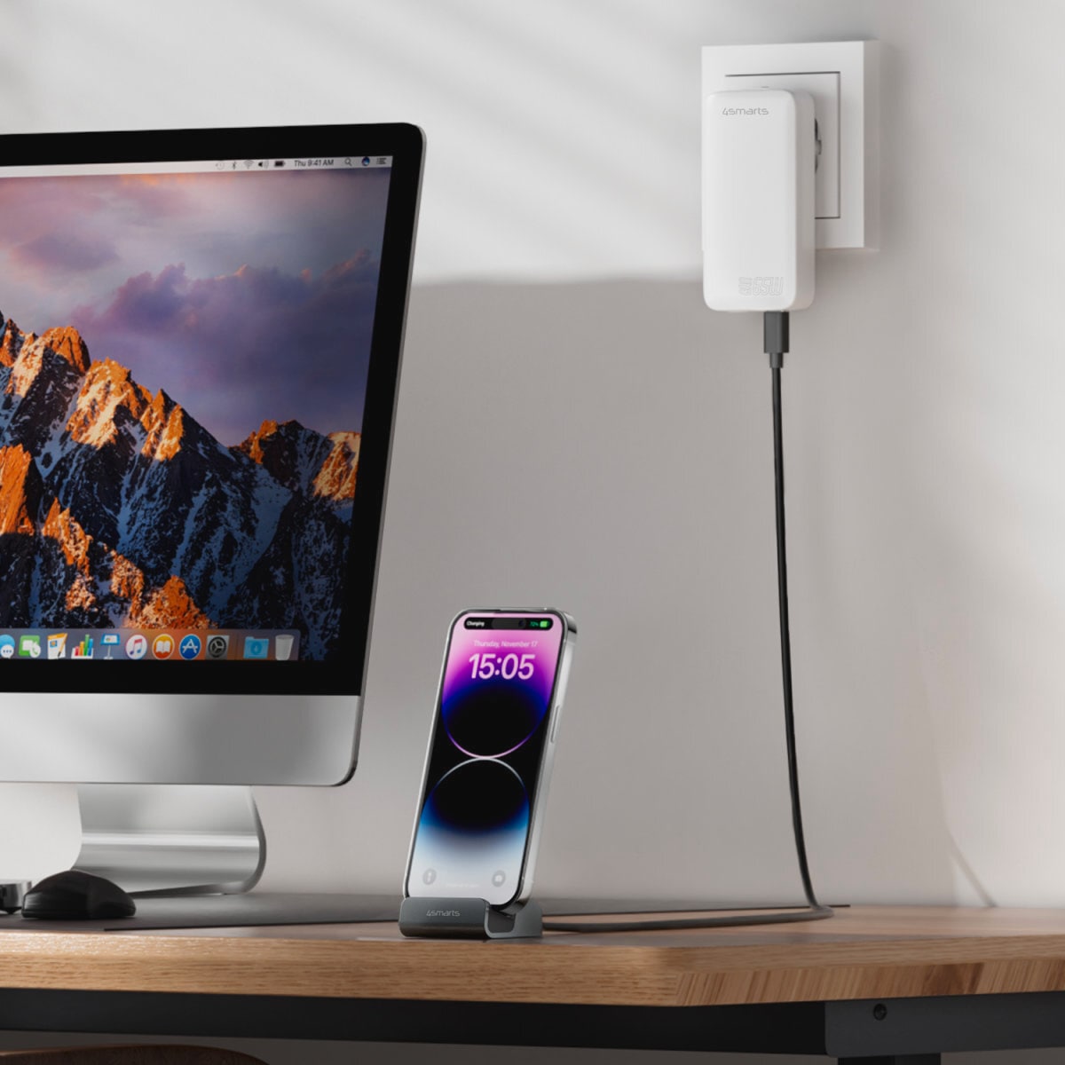 4smarts Ladestation »VoltDock Charging Stand USB-C 60W«