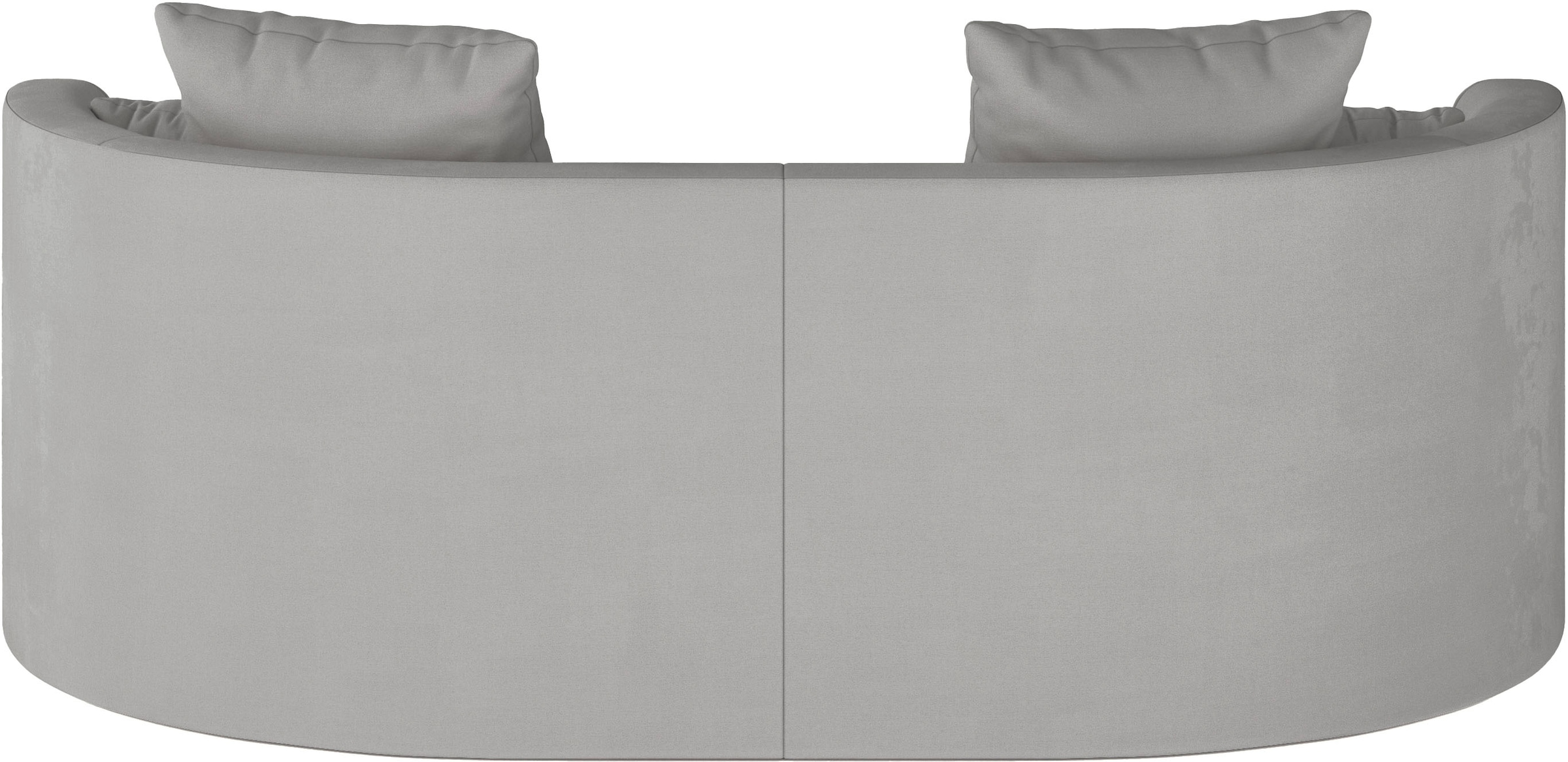 LeGer Home by Lena Gercke 2,5-Sitzer »ISALIE, rundes Loungesofa, mit Kissen, perfekt gepolstert«, moderne Stoffe, mit 4 Zierkissen, extra große Sitzfläche