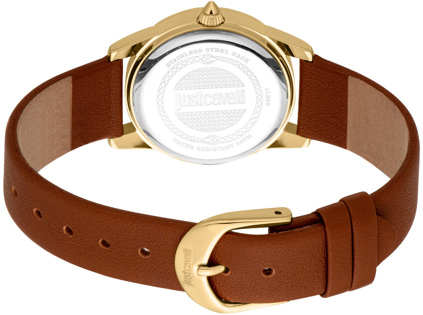 Just Cavalli Time Quarzuhr »Snake«, (Set, 2 tlg., mit passendem Schmuckarmband), Armbanduhr, Damenuhr, Lederarmband, Ideal auch als Geschenk, analog