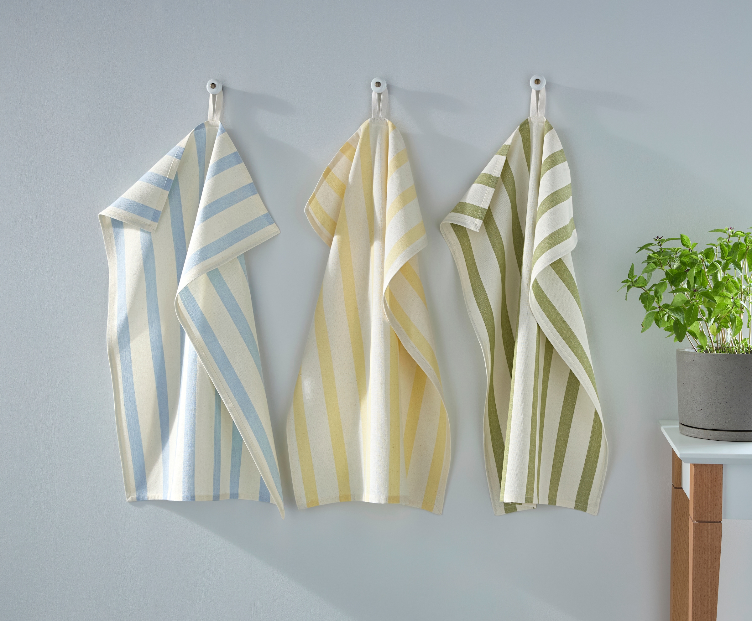 s.Oliver Geschirrtuch »Frevik« 100 % Baumwolle, Stilvolles Design, 3er-Set, Pflegeleicht, premium