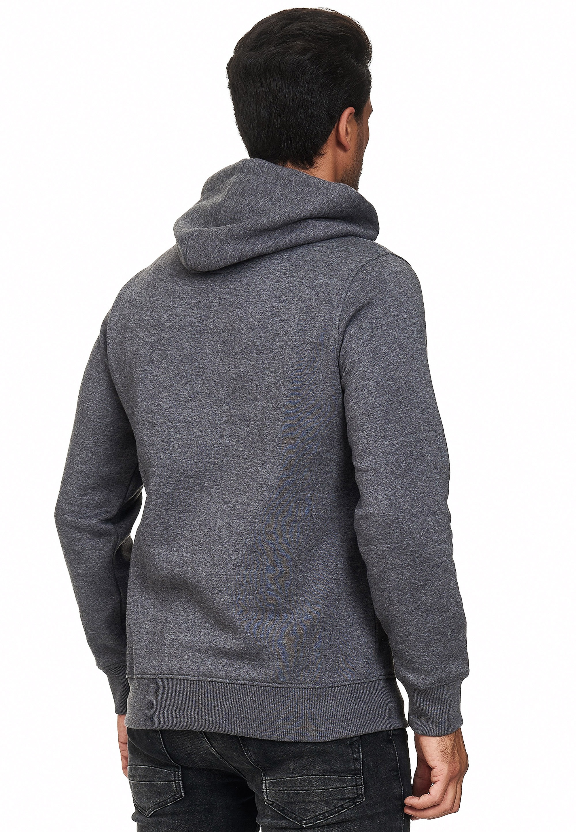 Rusty Neal Kapuzensweatshirt, mit seitlichem Reißverschluss