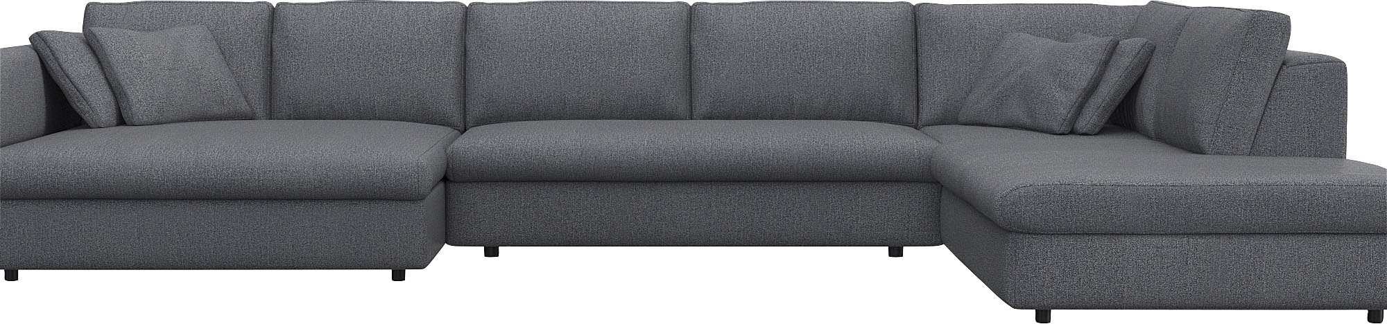 FLEXLUX Wohnlandschaft "Lovane, U-Form, bequem und komfortabel" Weich & anschmiegsam, große Sitztiefe auf Kaltschaum, Dekokissen inkl.