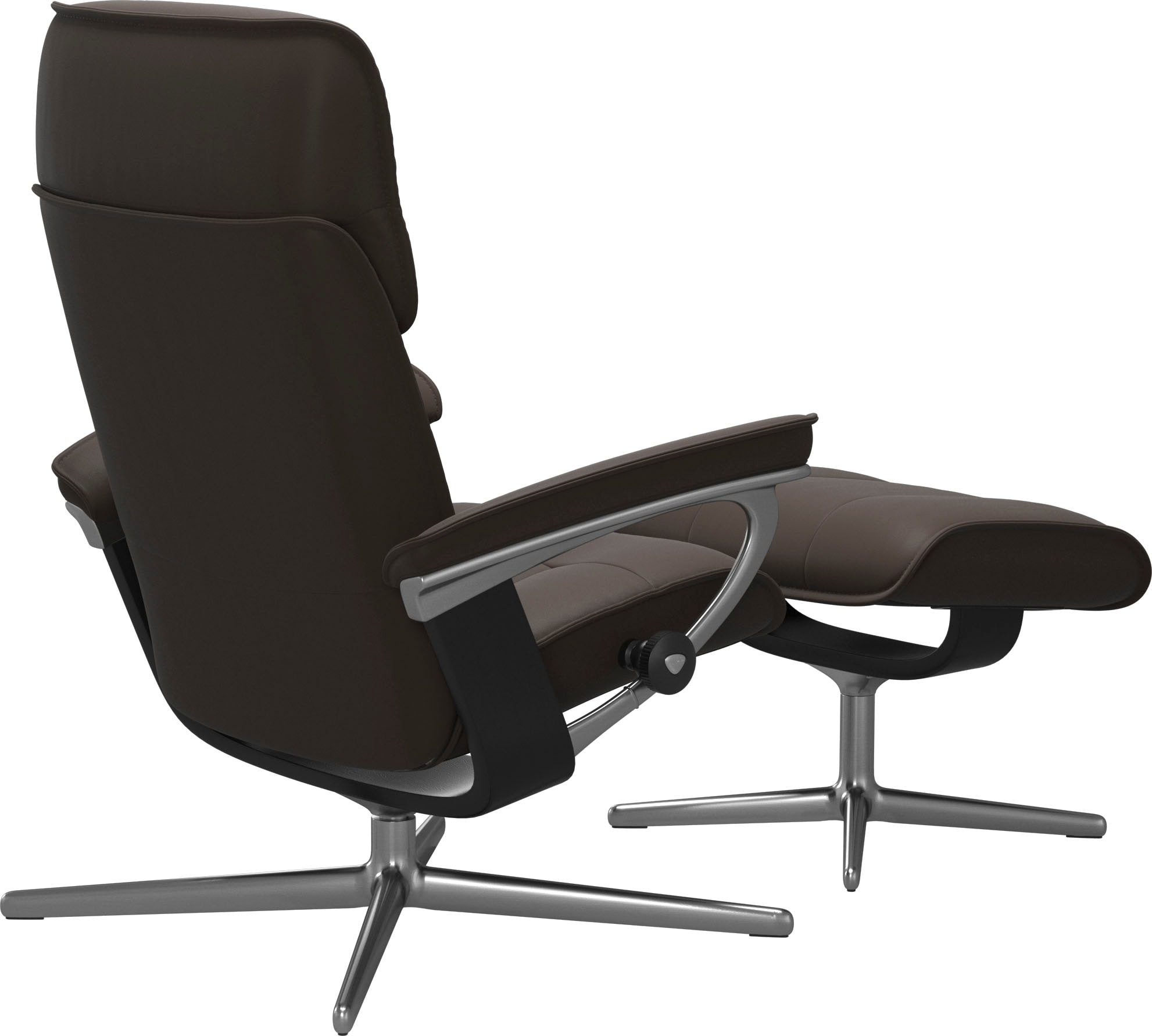 Stressless® Relaxsessel »Admiral« Set, Relaxsessel inkl. Hocker,  mit Cross Base, Größe M & L, Holzakzent Schwarz