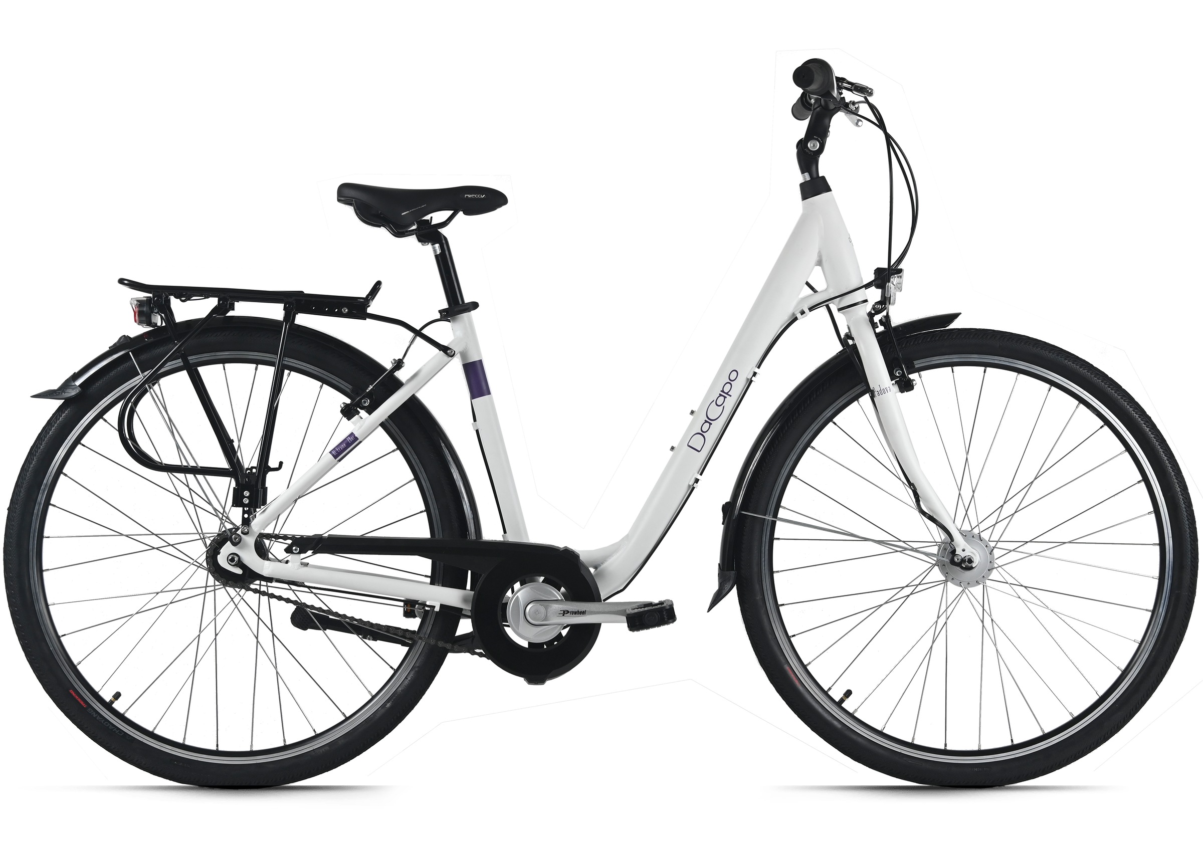 DACAPO Cityrad "DaCapo Damenrad 28'' Padova Weiß 7 Gänge RH 48 cm", 48cm, 28 Zoll (71,12cm) hinten: 28 Zoll (71,12cm)weiß, weiß, Fahrräder