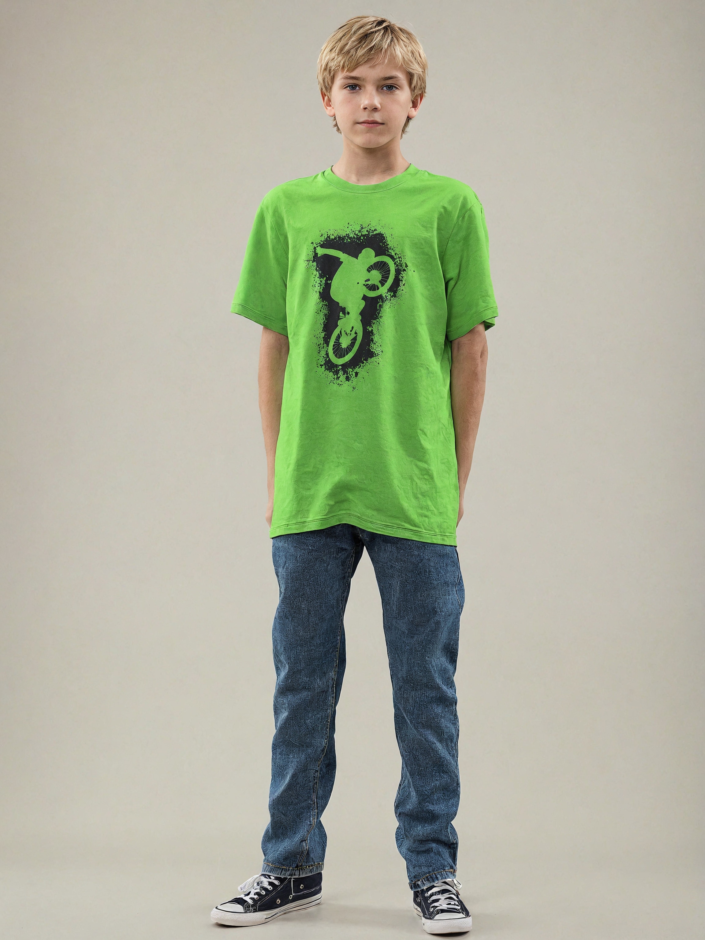 KIDSWORLD T-Shirt »Biker - Druck«, Kurzarm, Basic-Passform, mit stylischem Druck, Rundhalsausschnitt