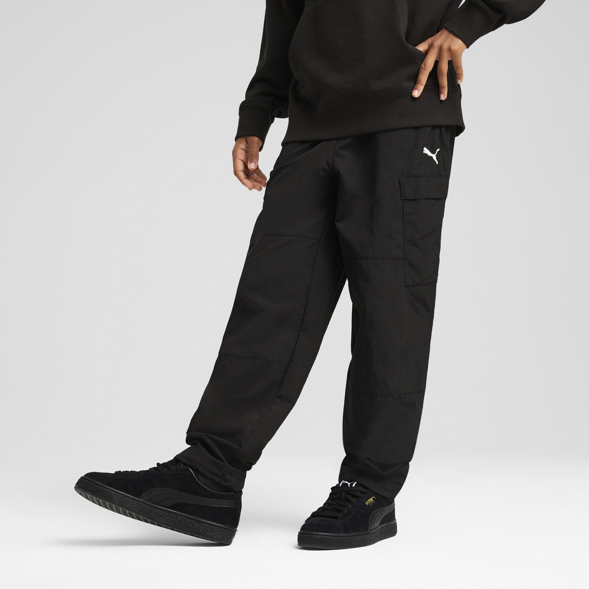 PUMA Sporthose »WARDROBE ESS Relaxed Gewebte Cargohose Jungen«