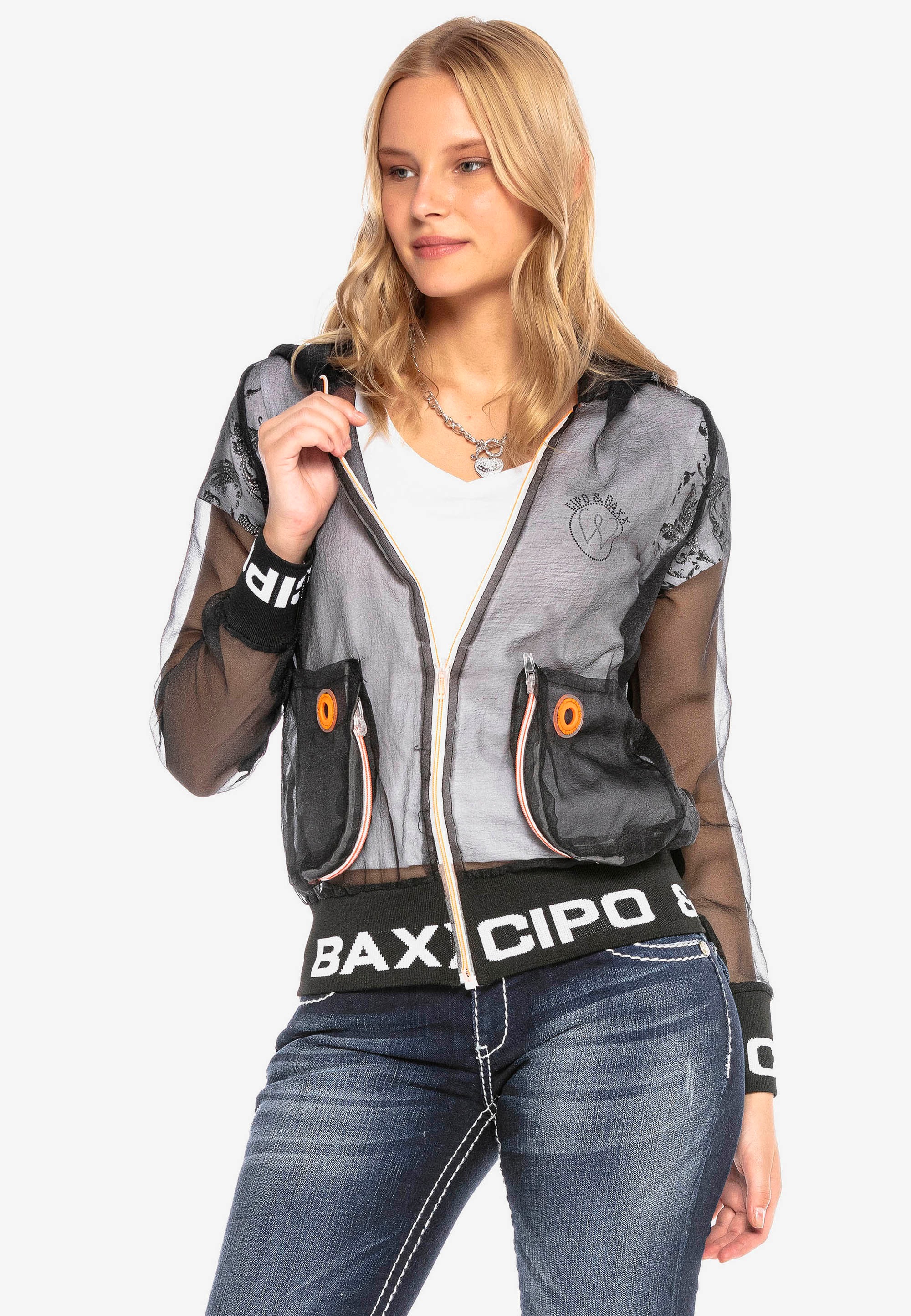 Cipo & Baxx Outdoorjacke, in transparentem Design