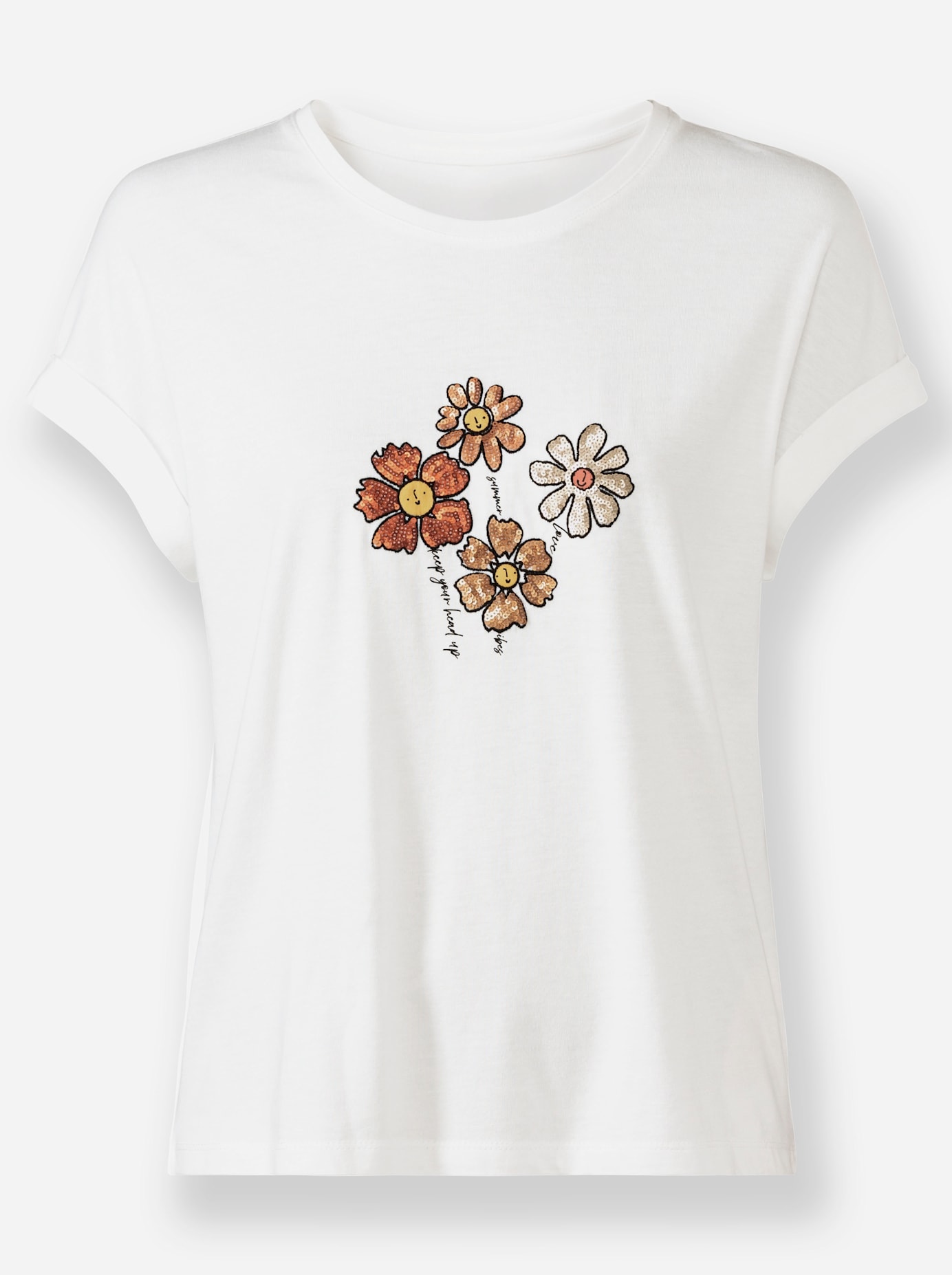 Inspirationen Rundhalsshirt »Rundhals-Shirt«, (1 tlg.)