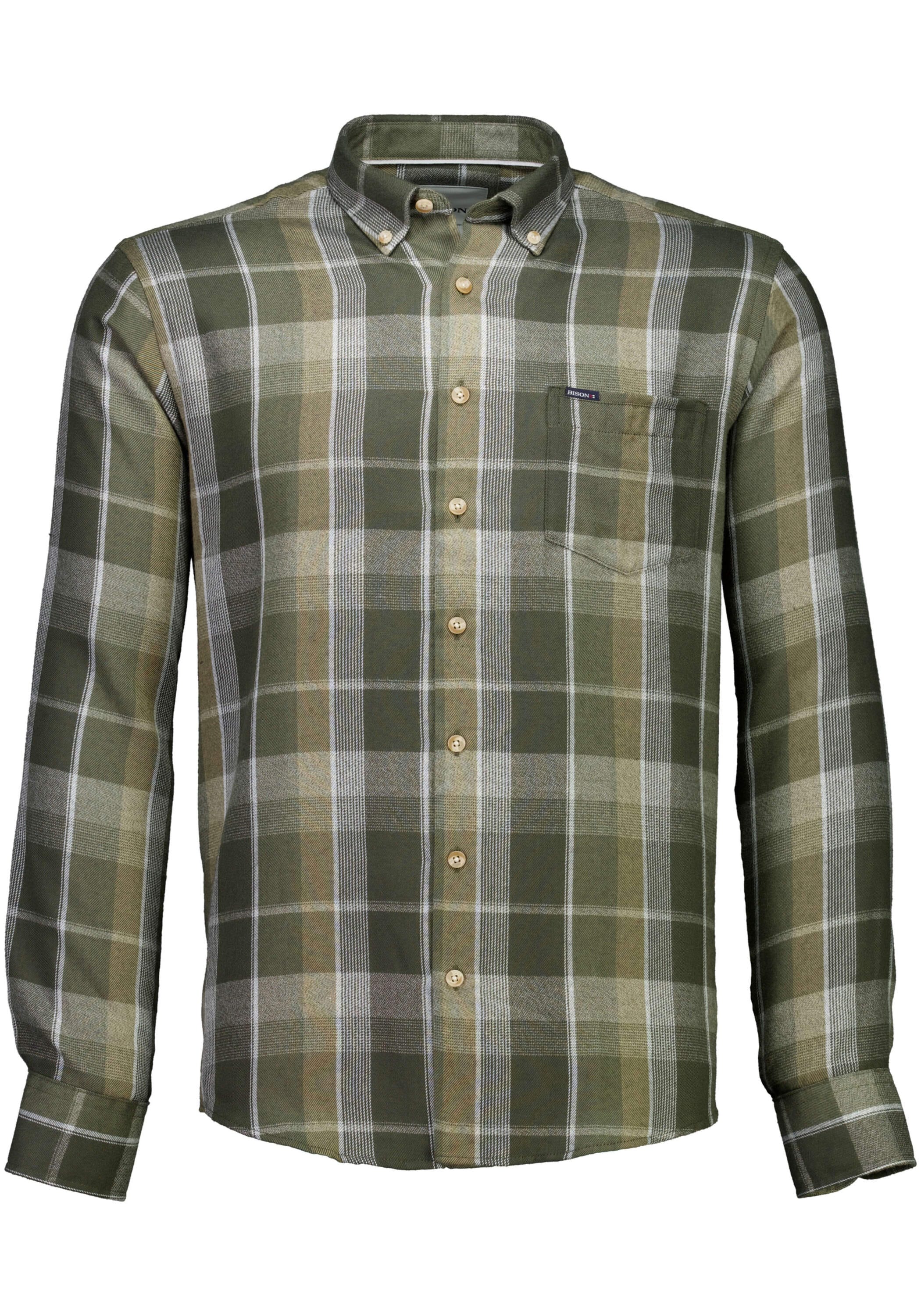 BISON Langarmhemd "Freizeithemd (Langarm) Regular Fit"
