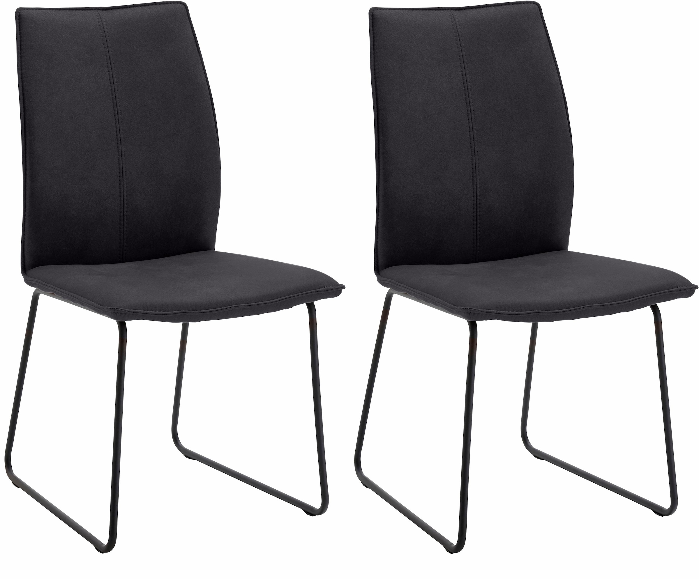 NIEHOFF SITZMÖBEL Polsterstuhl "Capri" (Set) 2 Stk. Leder PRISMA Kufengeste günstig online kaufen