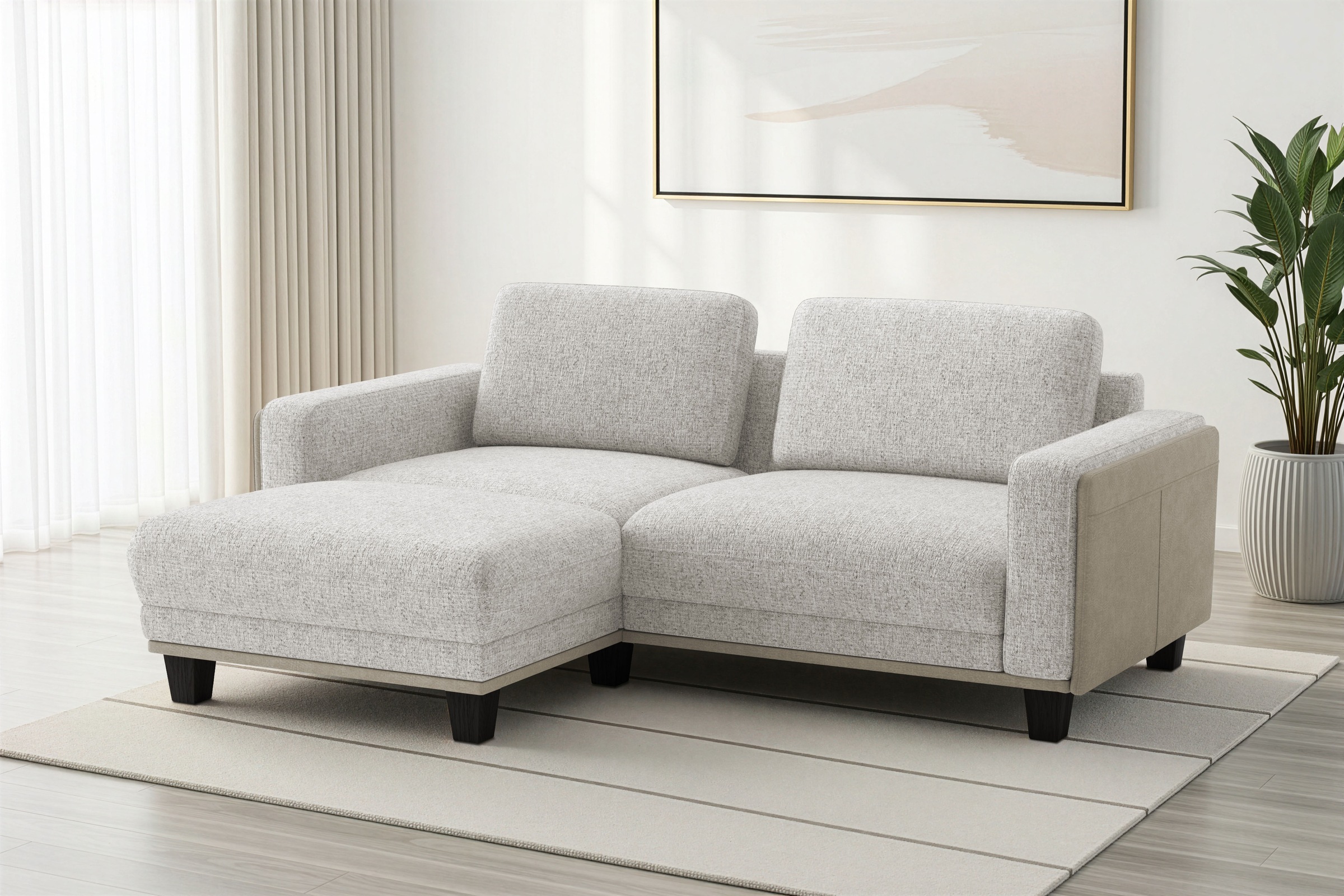 sit&more Ecksofa "Concept" Modernes Sofa in drei Fußfarben zur Auswahl