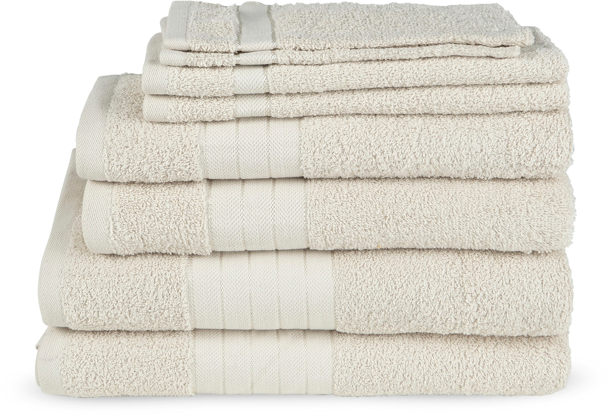 Emotion Handtuch Set "Uni" Baumwolle, Walkfrottee, Bordüre, 500 GSM, Einfar günstig online kaufen