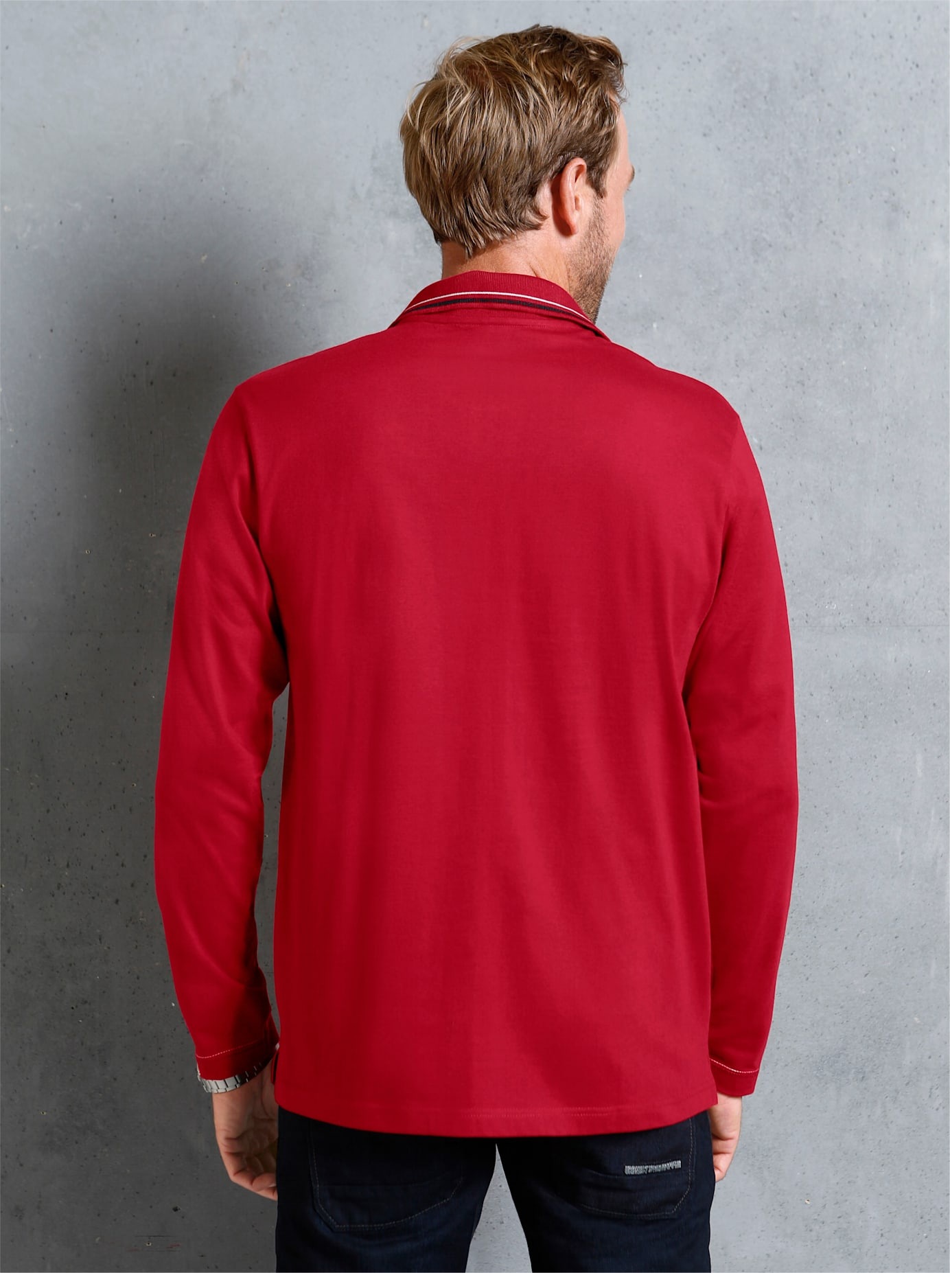 Classic Langarm-Poloshirt "Poloshirt" 1 Stk. tlg. günstig online kaufen