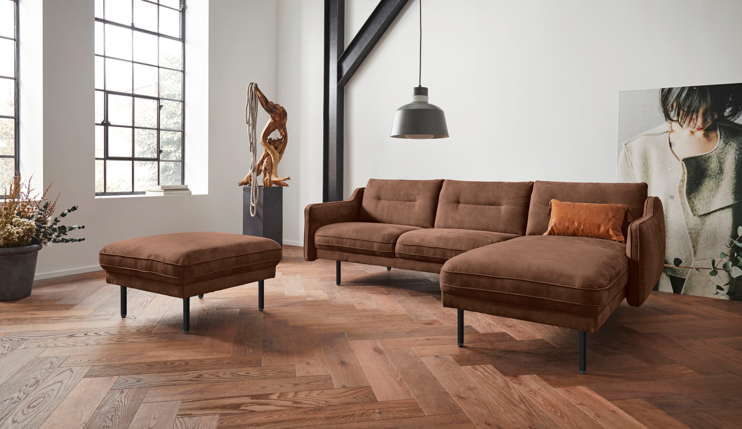 Home affaire Hocker »Nordfyn« edles Design in 3 Bezugsqualitäten, Design by Morten Georgsen