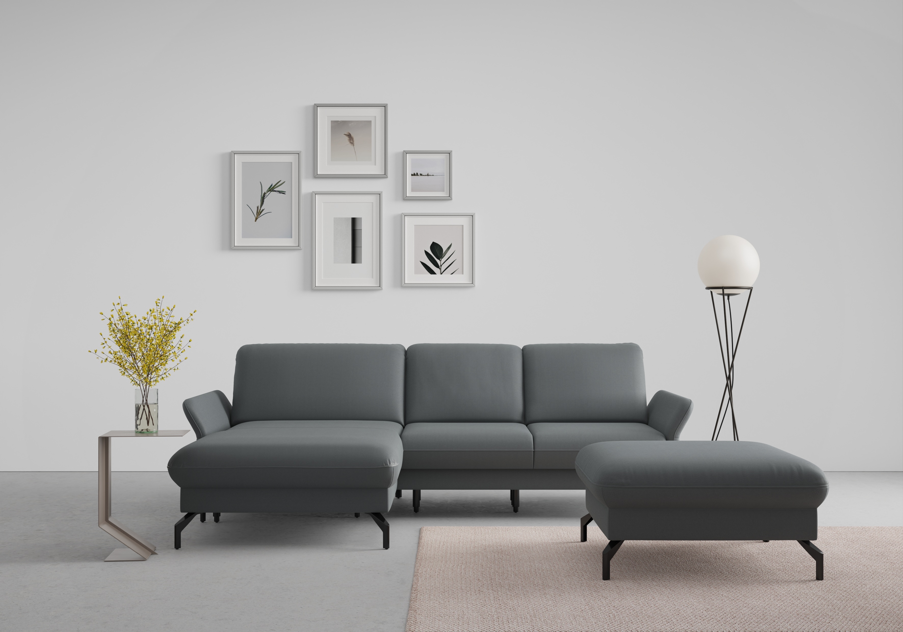 sit&more Ecksofa "Fashion L-Form" wahlweise mit Kopfteilverstellung und Vorziehsitz, motorisch