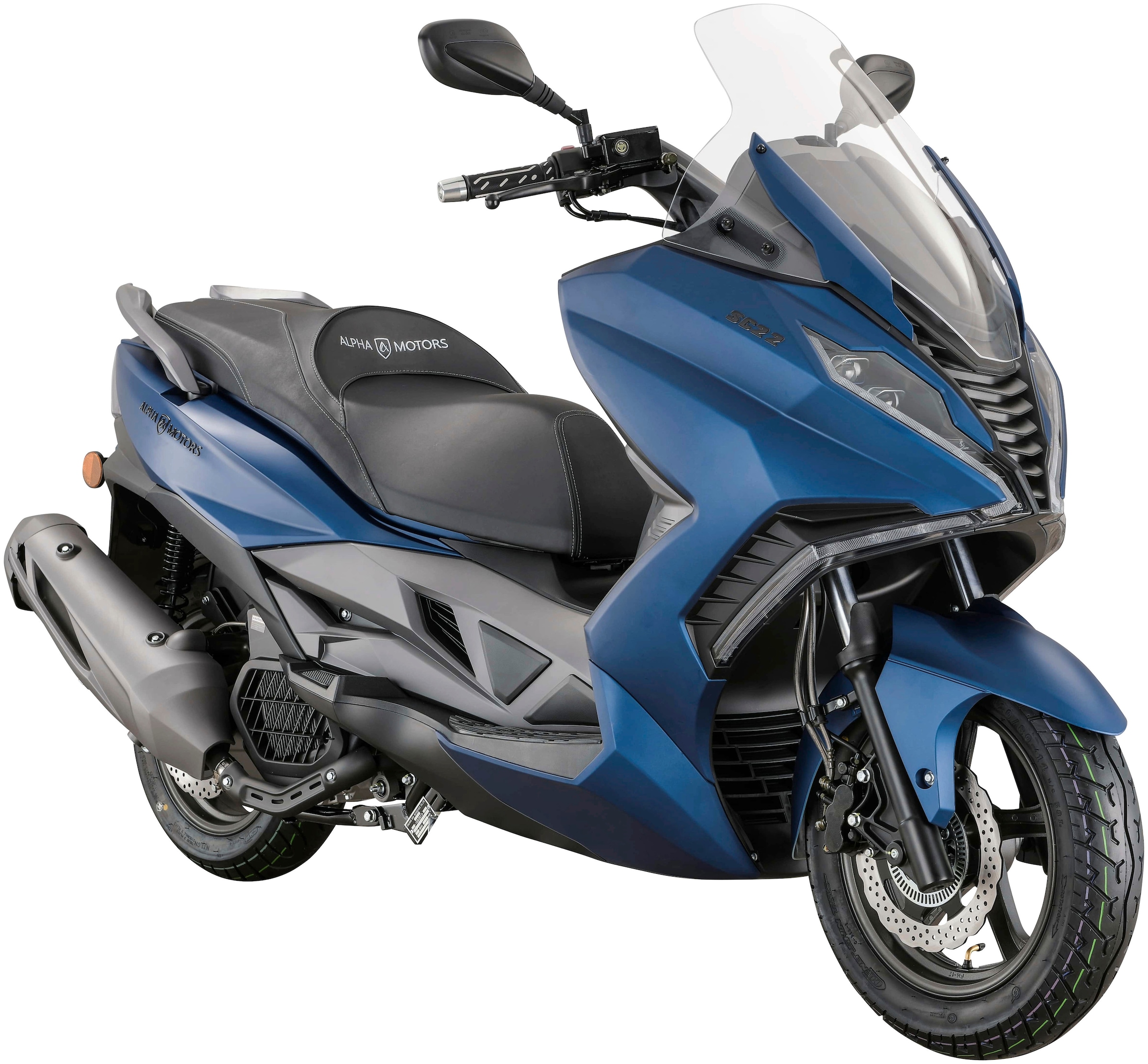 ALPHA MOTORS Motorroller "Sport Cruiser 22", 95 km/h, blau, Motorroller, mit Lenkerschloss