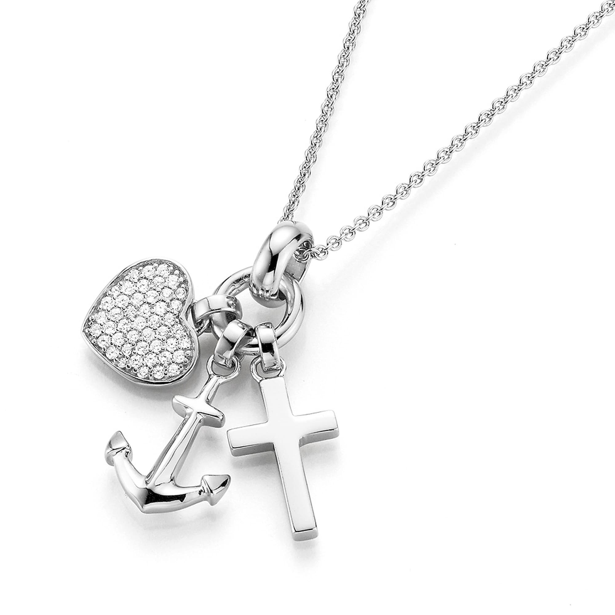 | MARTELLO 925« BAUR Silber Kette mit Symbolen Hoffnung, Liebe, GIORGIO kaufen Glaube, MILANO Anhänger für »mit