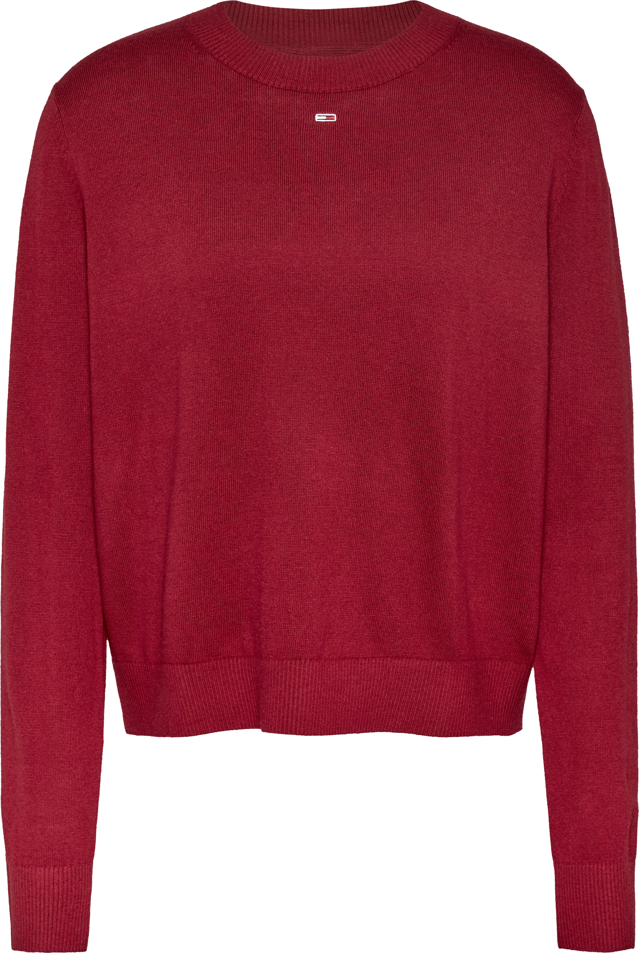 Tommy Jeans Strickpullover »TJW ESSENTIAL CREW NECK SWEATER«, mit Logostickerei