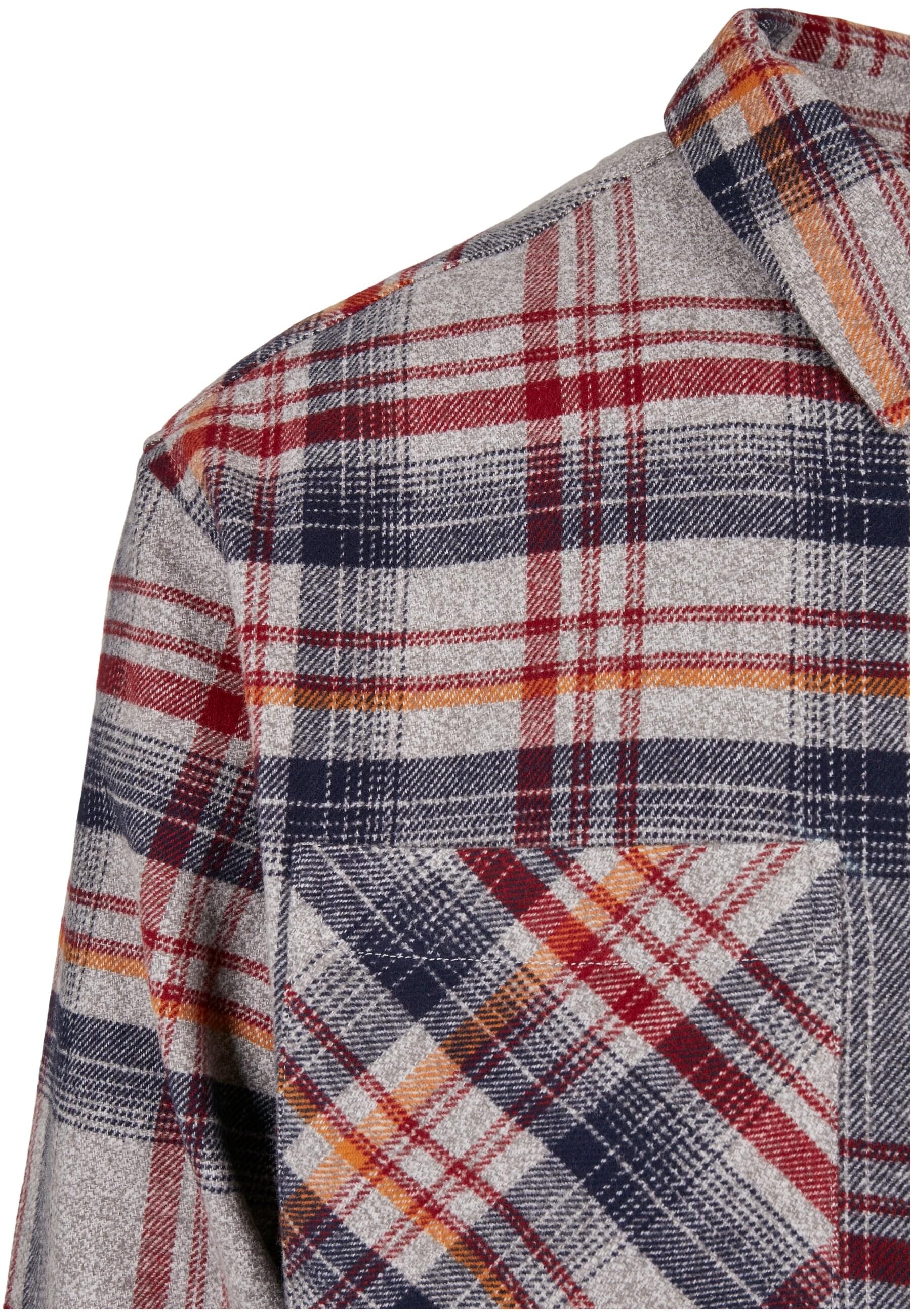 URBAN CLASSICS Langarmhemd »Urban Classics Herren Heavy Curved Oversized Checked Shirt«, (1 tlg.)