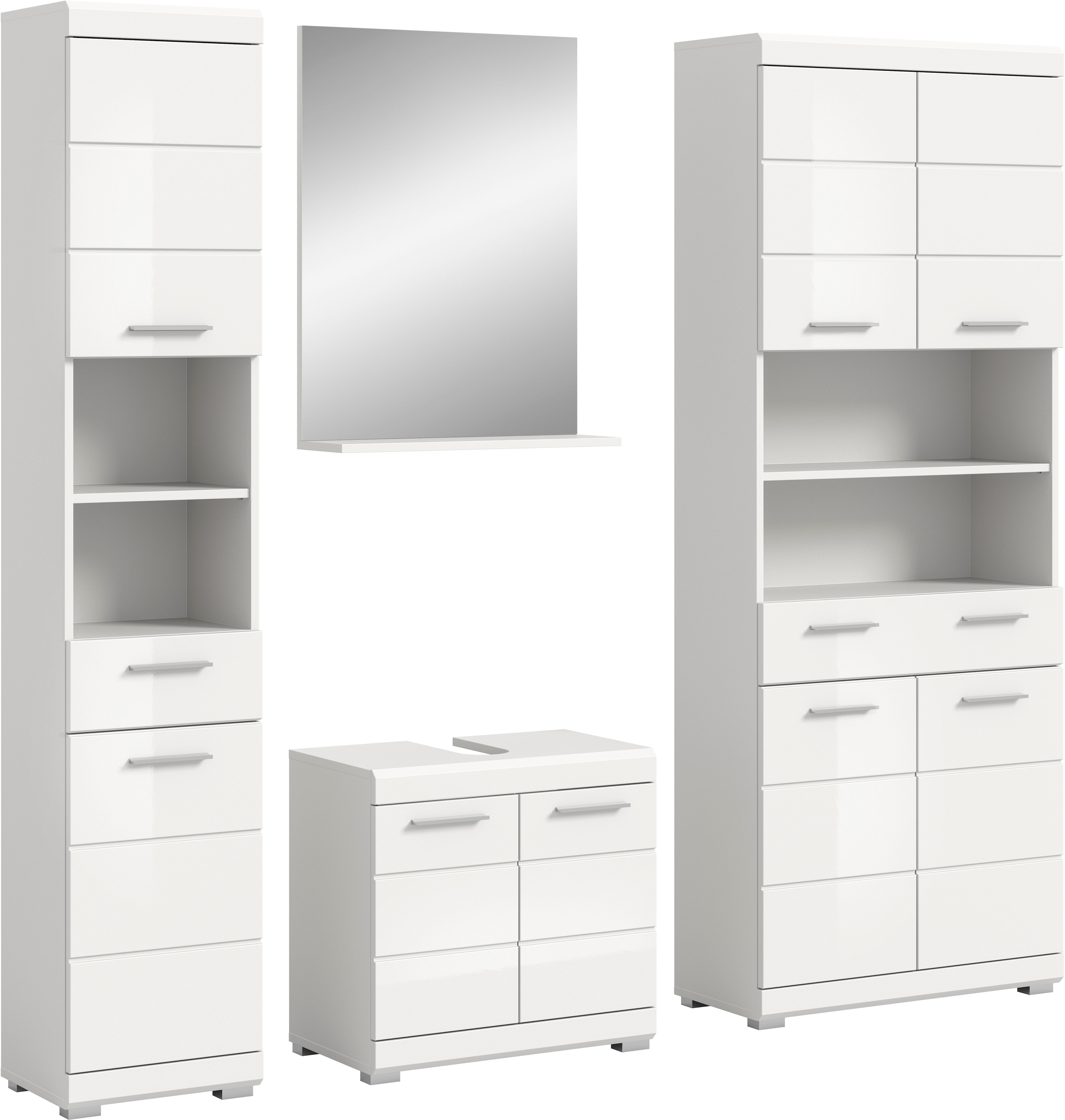 welltime Badmöbel-Set "Siena, 4 teilig, bestehend aus:" Set, TOPSELLER, 4 Stk. tlg.