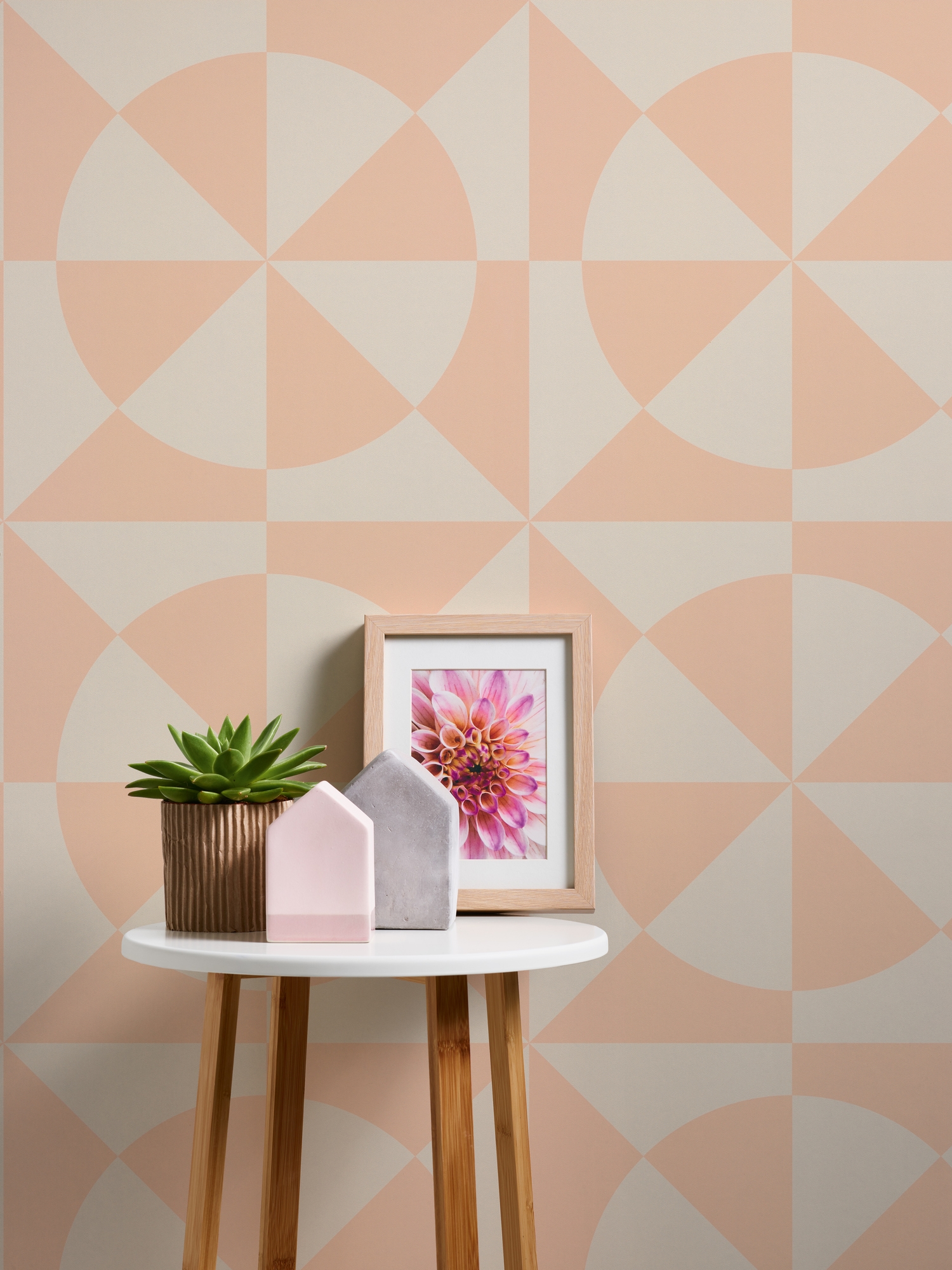living walls "LIMITED – Pastell Geometrie" geometrisch minimalistisch leicht strukturiert Kreise und Segmente in sanfter minimalistischer Pastelloptik
