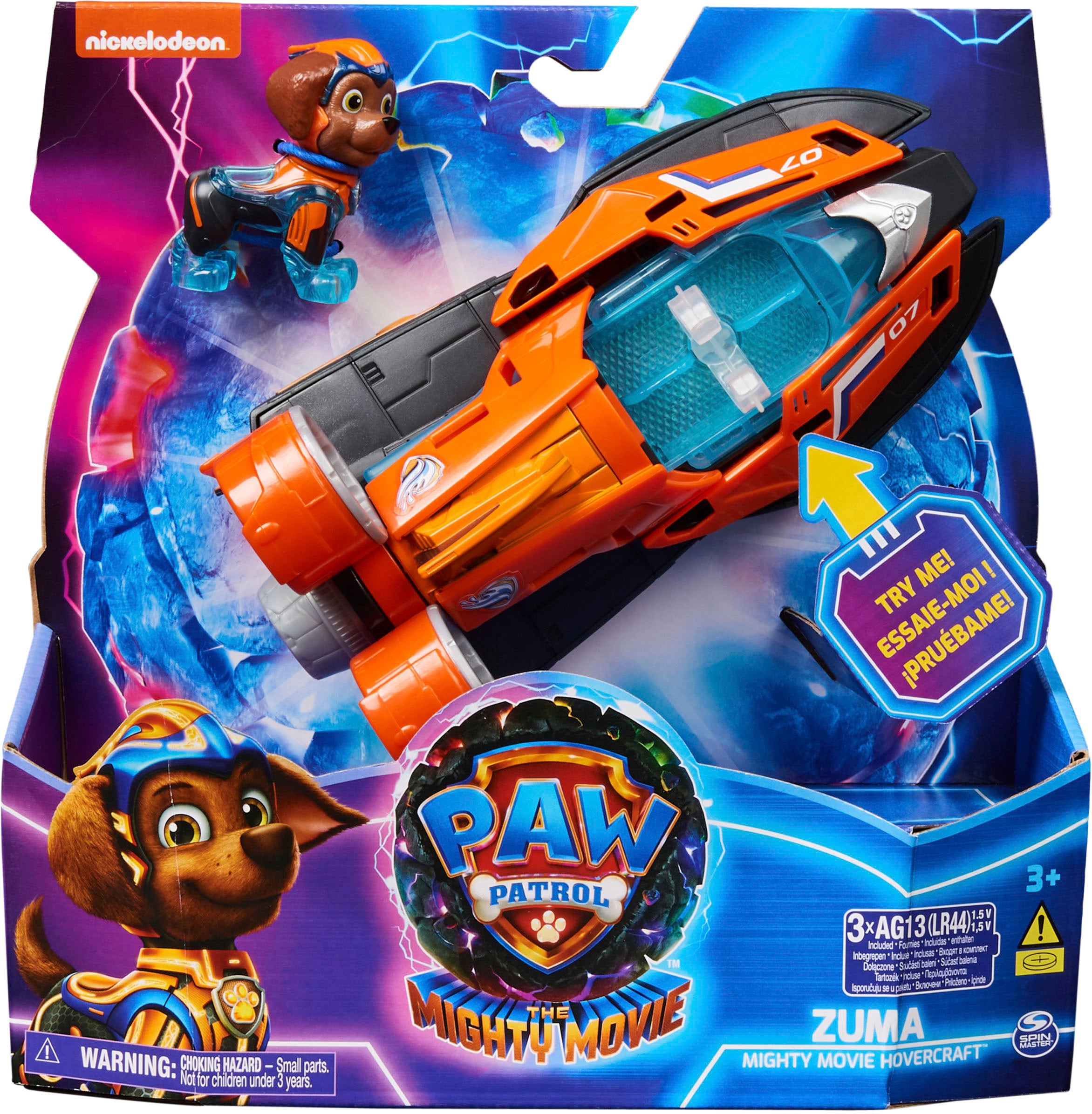 Spin Master Spielzeug-Auto »Paw Patrol - Movie II - Basic Themed Vehicles Zuma«, Speedboot mit Welpenfigur, Licht- und Soundeffekt