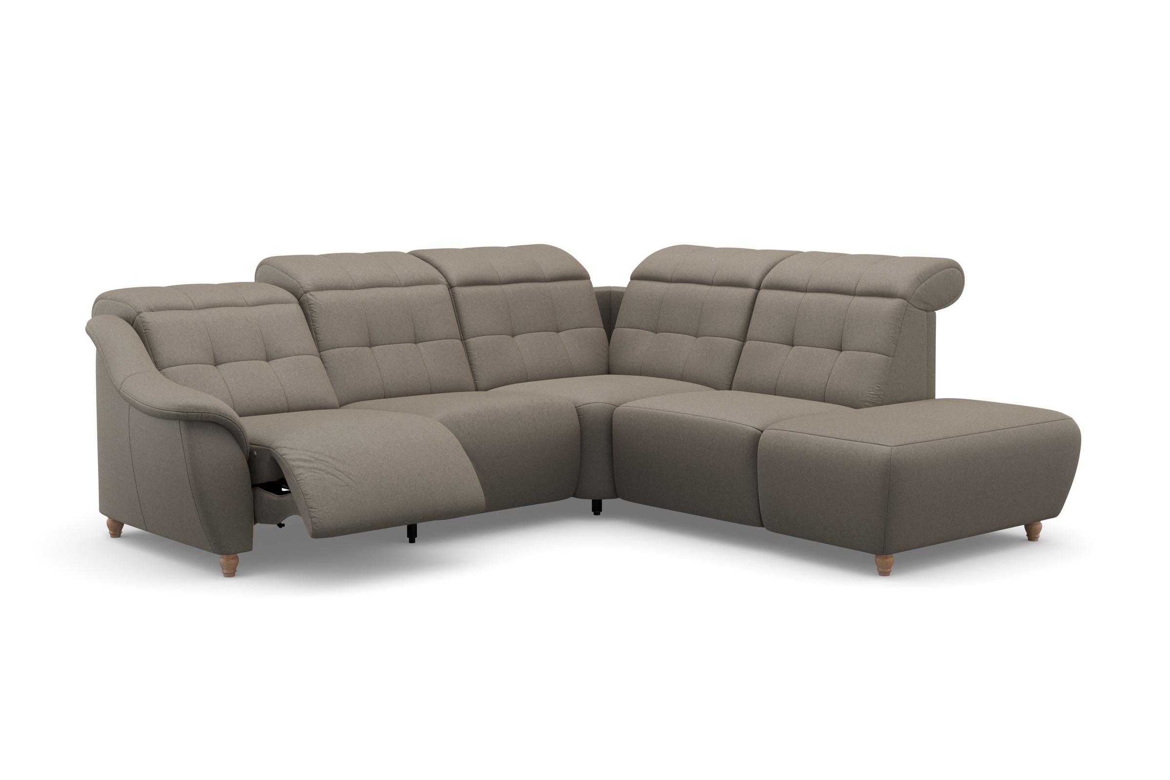 Home affaire Ecksofa »Boston L-Form«, Kopfteilverstellung an jeder Sitzfläche, wahlweise Relaxfunktion
