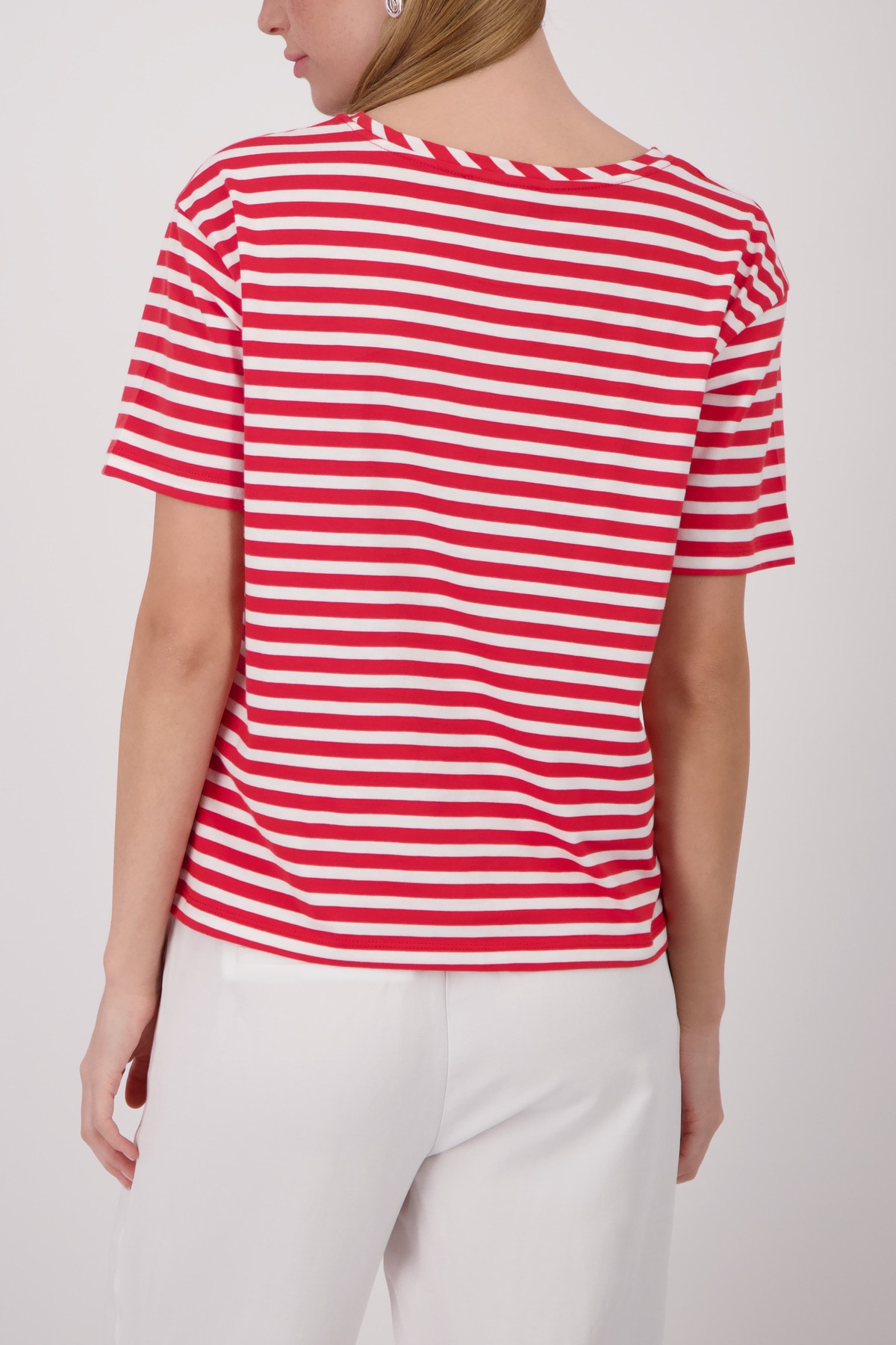 Monari Rundhalsshirt »Shirt Basic Pima Ringel« mit Streifen