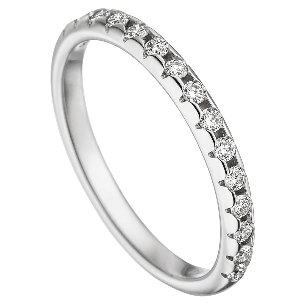 JOBO Fingerring »Ring mit 15 Diamanten« 585 Weißgold