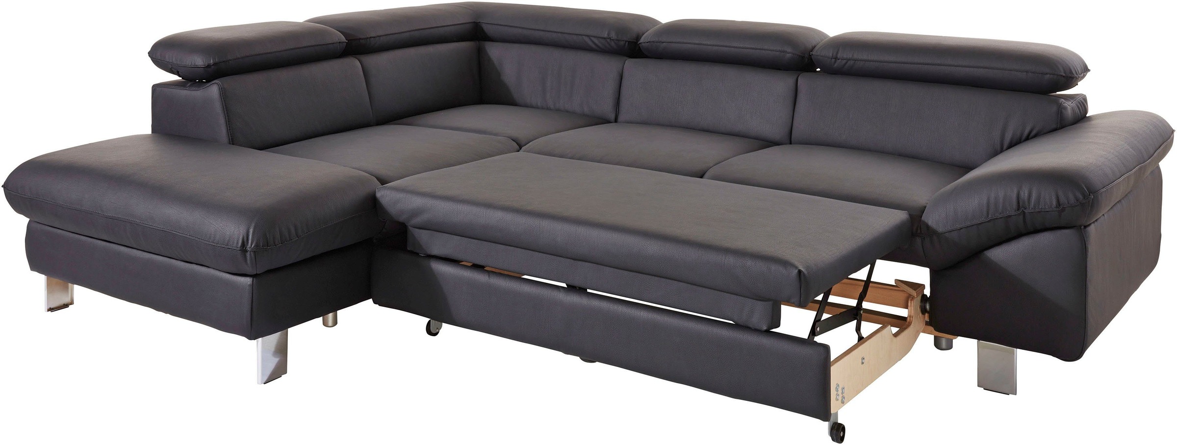 COTTA Polstergarnitur »Driver L-Form«, (Set), Set bestehend aus: Ecksofa mit Kopfteilverstellung & Hocker
