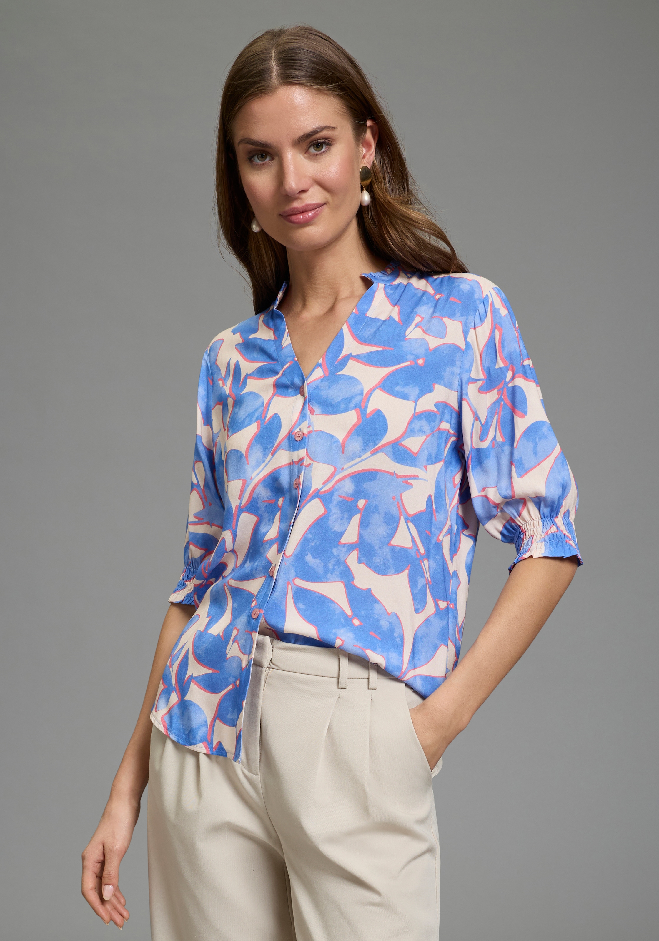 Laura Scott Druckbluse bedruckte Bluse, femininer Stil, leichtes Webmateria günstig online kaufen