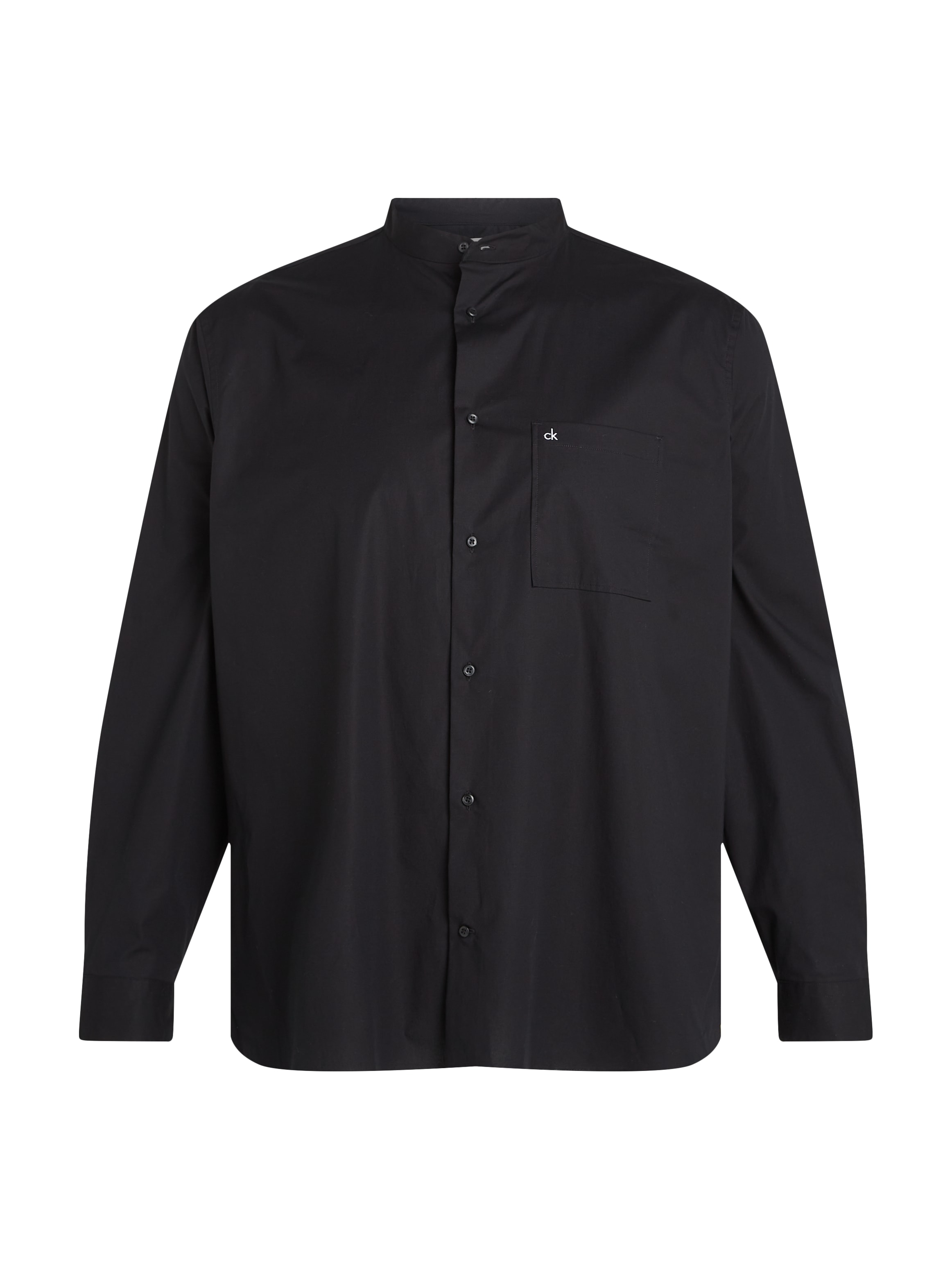 Businesshemd »BT_POPLIN GRANDAD COLLAR SHIRT«, in Großen Größen mit Logoprint