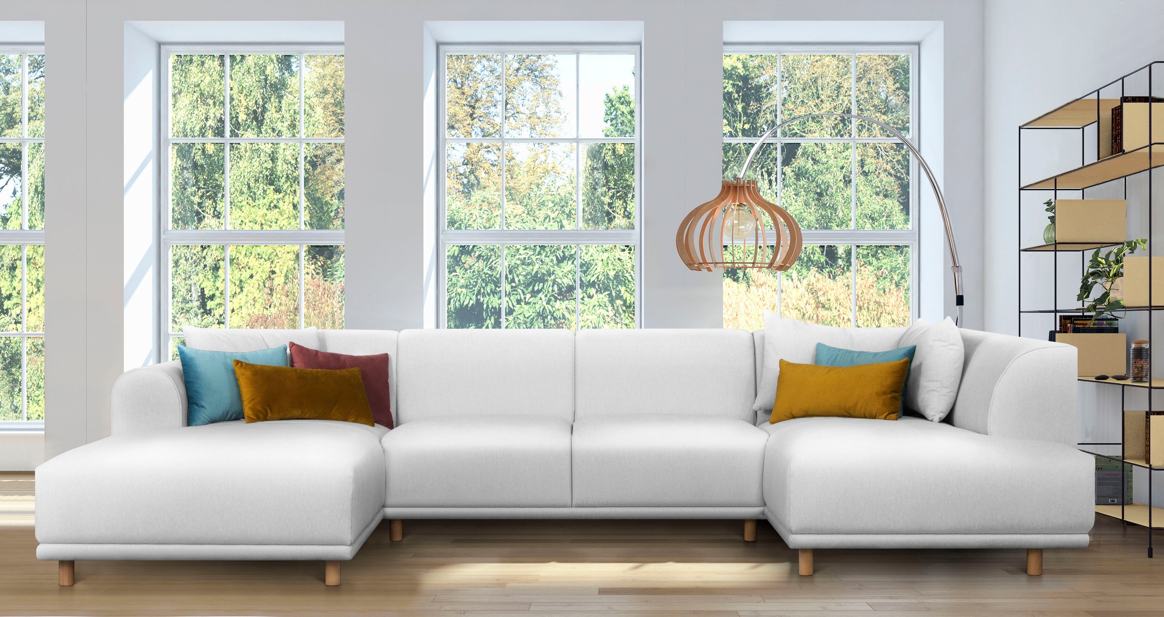 OTTO home Wohnlandschaft "Maroon U-Form" in skandinavischem Design, mit los günstig online kaufen