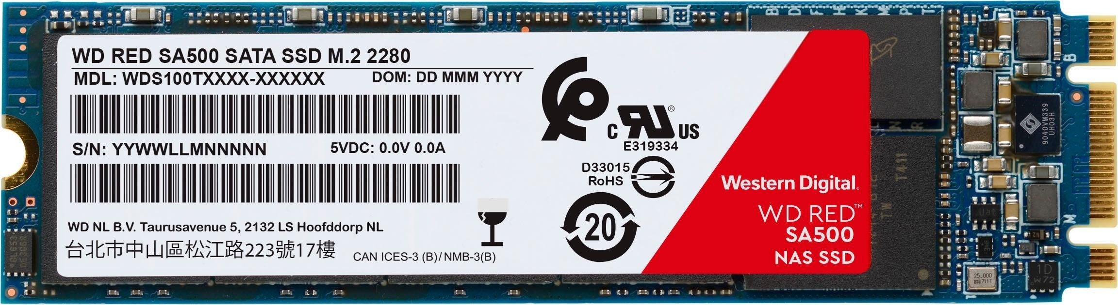 Western Digital interne SSD »Red SA500 M.2«, Anschluss SATA III