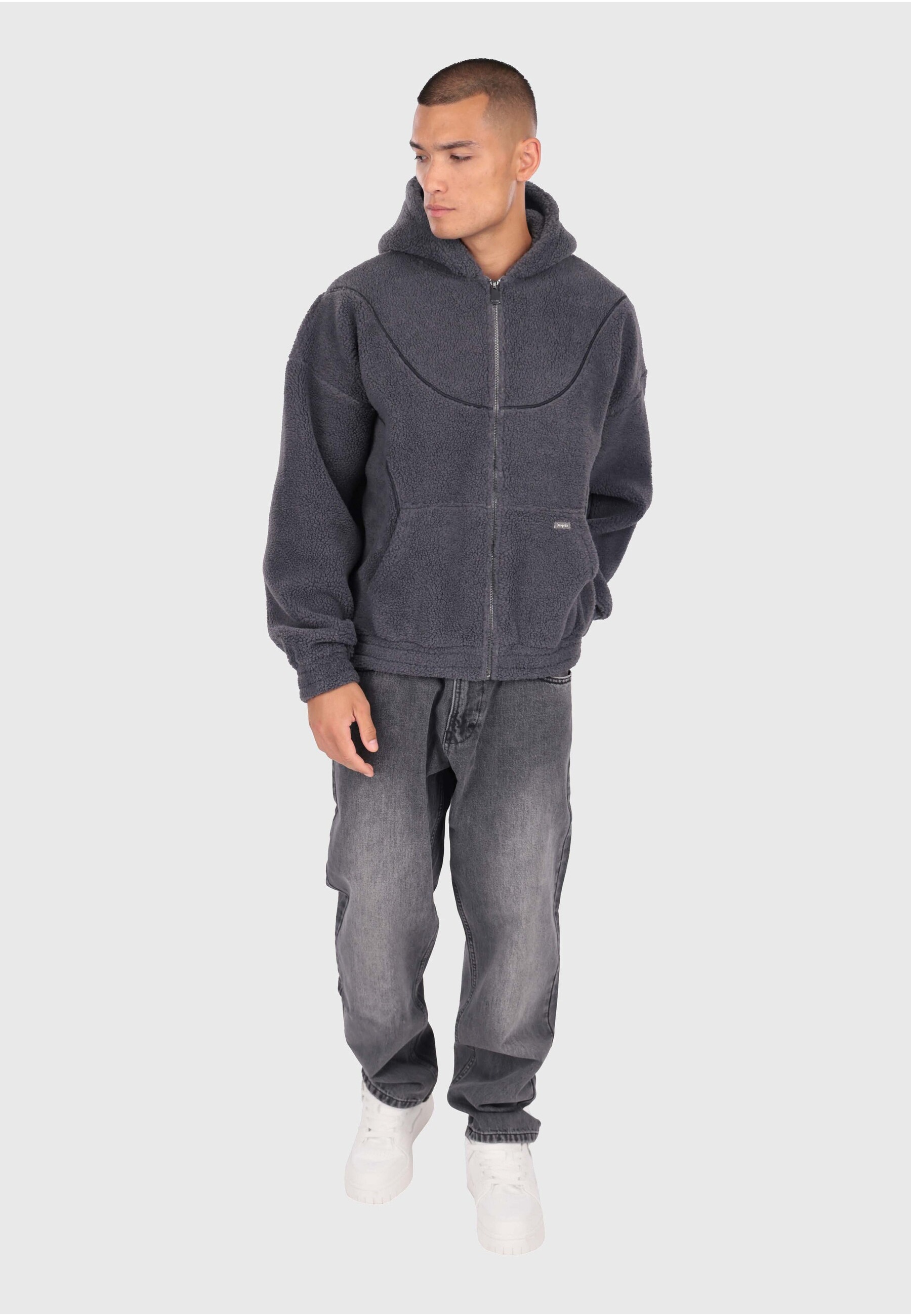 Dropsize Kapuzenpullover »Dropsize WAVY TEDDY ZIP HOODIE« 1 tlg.