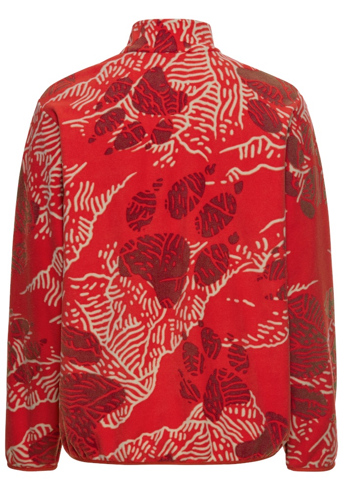 Jack Wolfskin Stehkragenpullover »PAW ERA 100 PRINT HZ W« Fleecepullover, weich, komfortabel