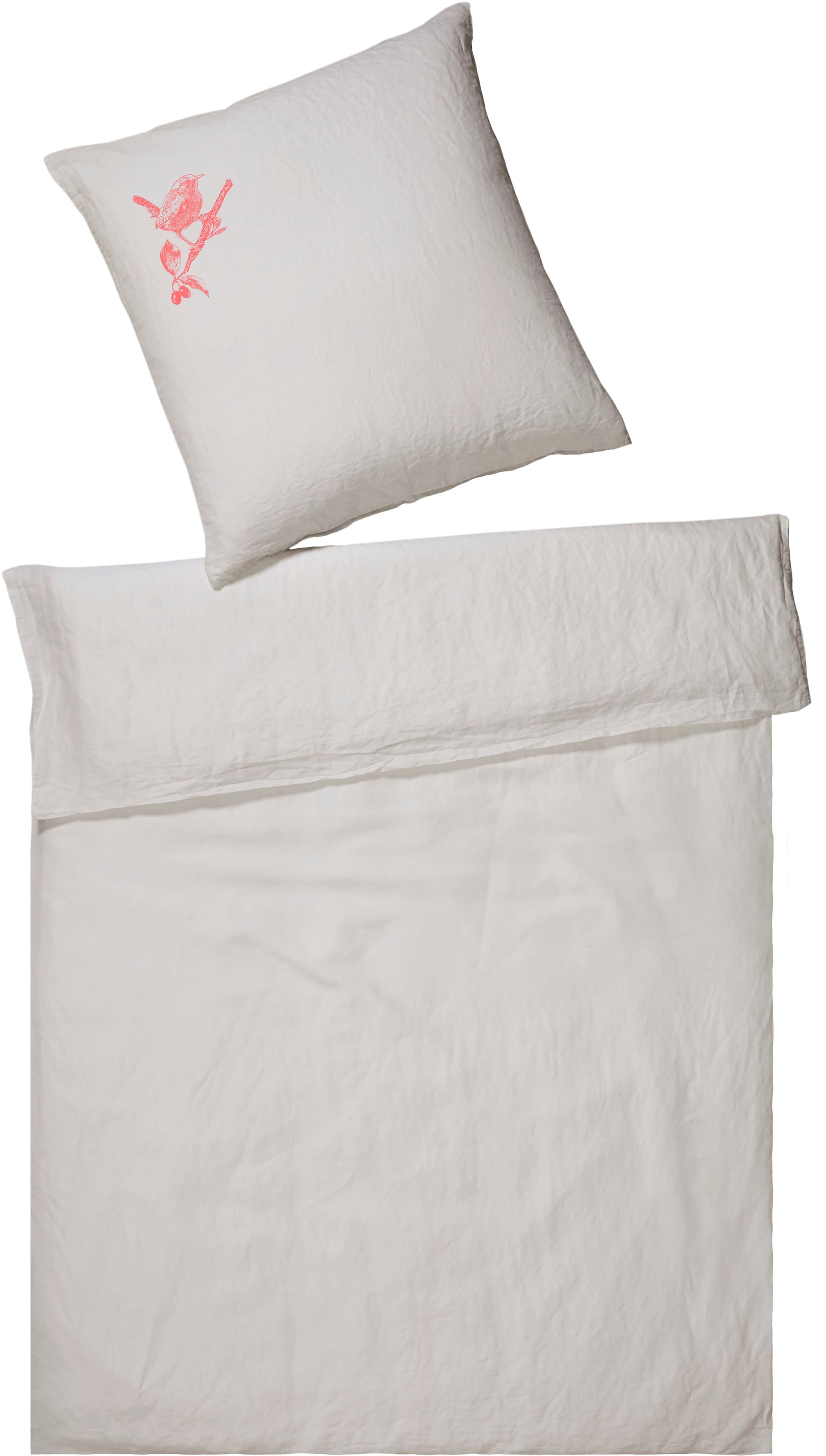 Elegante Bettwäsche "Zaunkönig" 2 Stk. angenehmes Hautgefühl günstig online kaufen