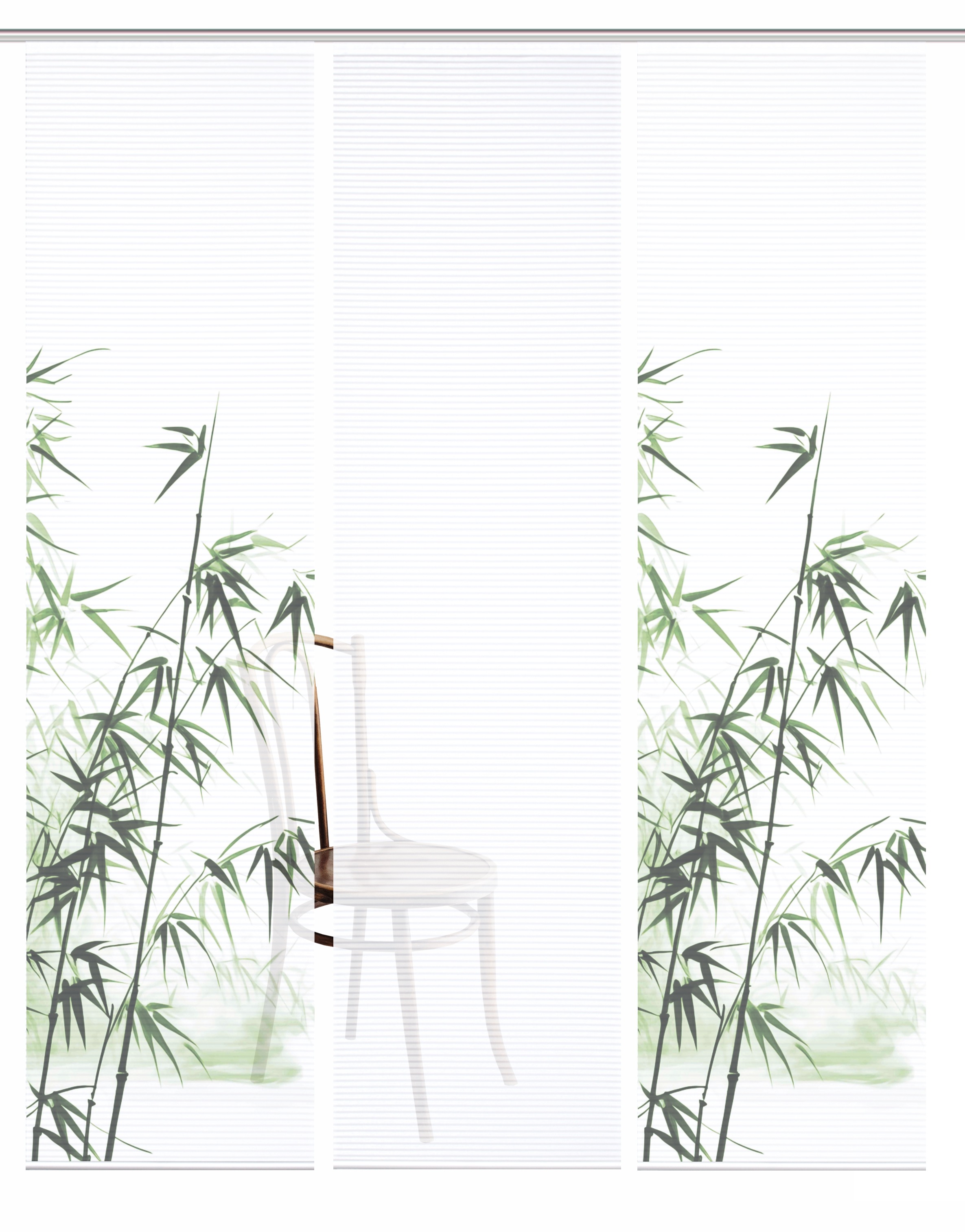 HOME in green Schiebegardine "RUFUS" Paneelwagen 3 Stk. tlg. Bambusoptik, S günstig online kaufen