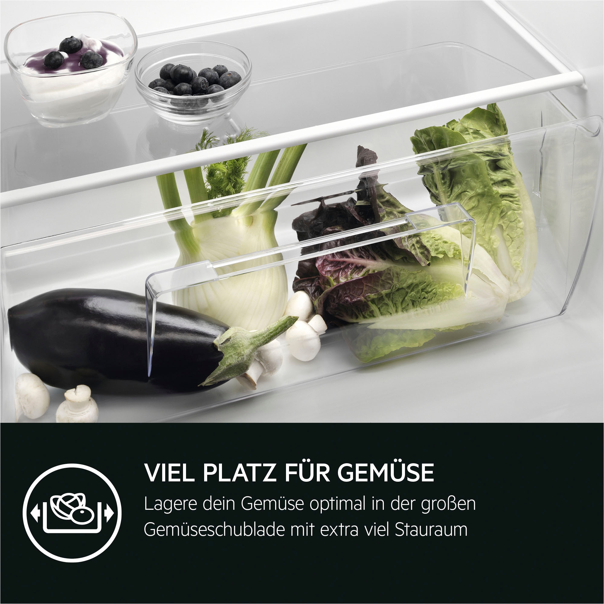 AEG Einbaukühlschrank Serie 5000 »OSF5O881EE«, 124 Liter, 4-Sterne-Gefrierfach, variable Glasablagen, Dekorfähig