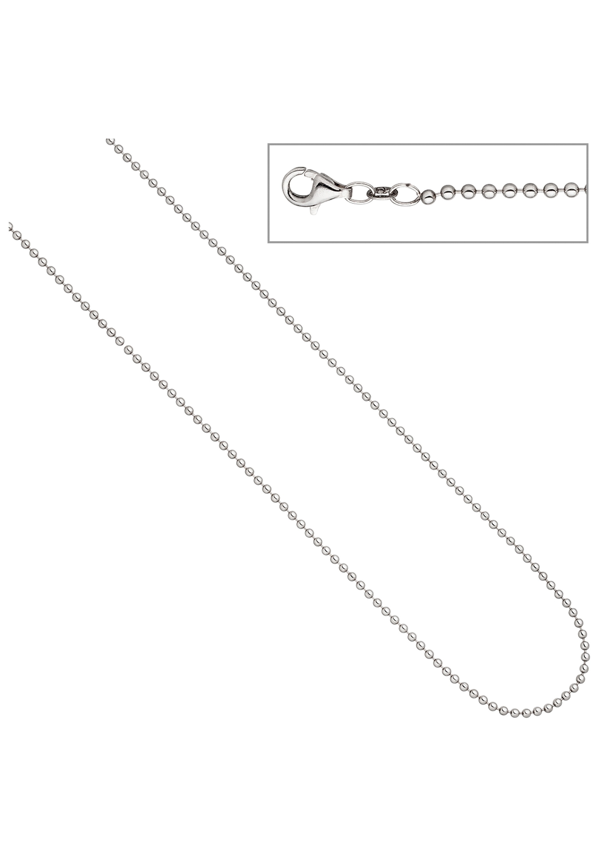 JOBO Silberkette, Kugelkette 925 Silber 45 cm 2,0 mm