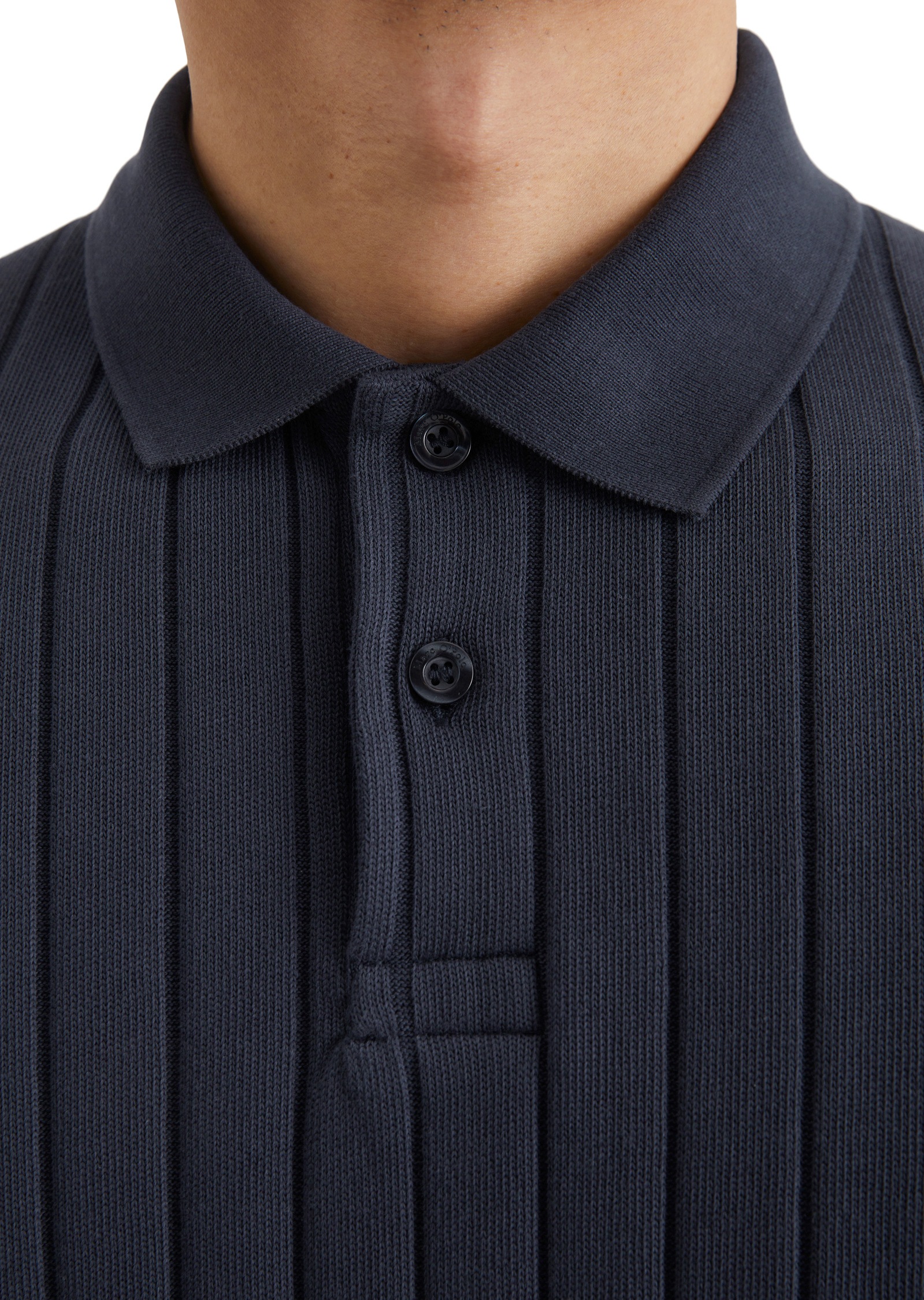 Marc O'Polo Poloshirt »mit breiter Rippstruktur«