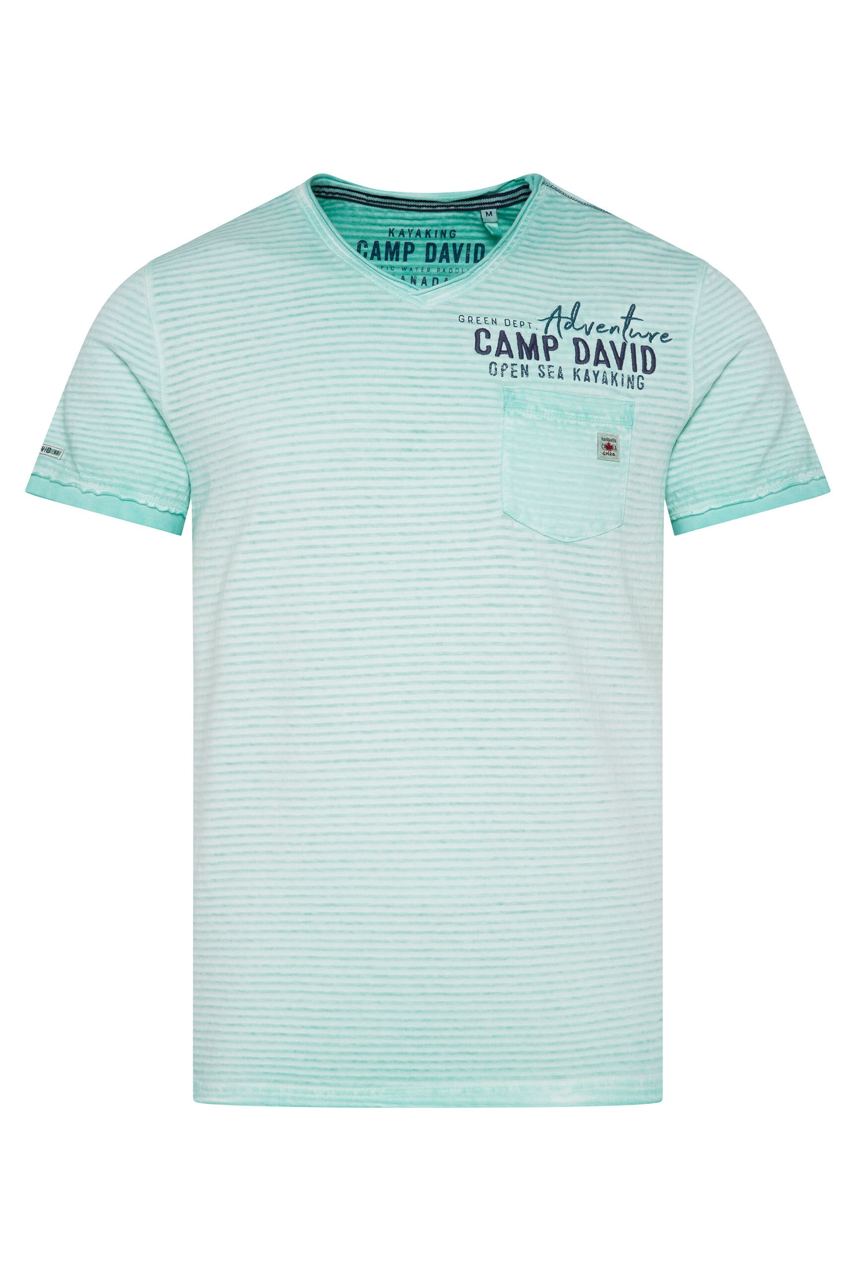 CAMP DAVID V-Shirt, mit offenen Kanten
