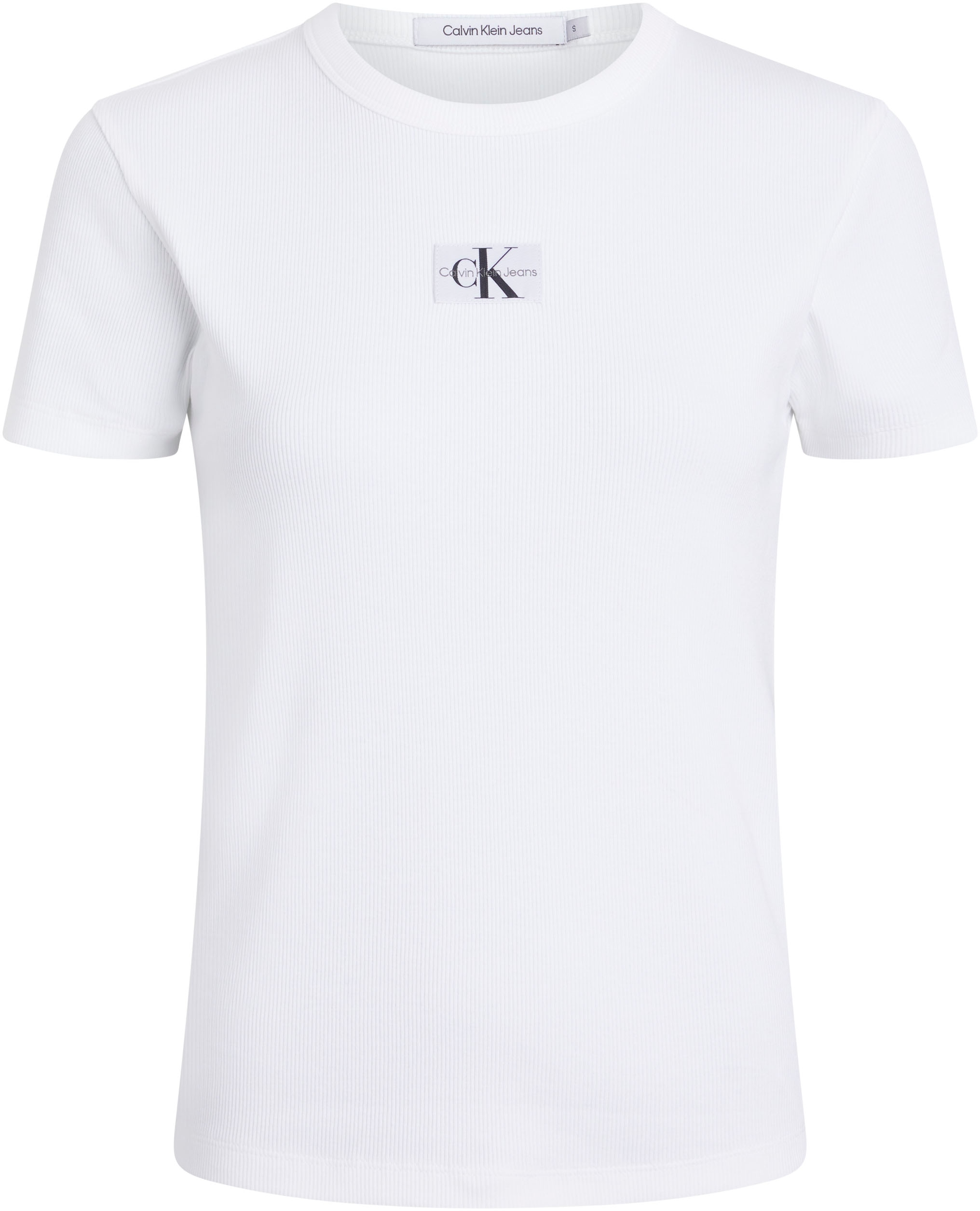Calvin Klein Jeans Plus T-Shirt »PLUS WOVEN LABEL RIB REGULAR TEE« kaufen |  BAUR