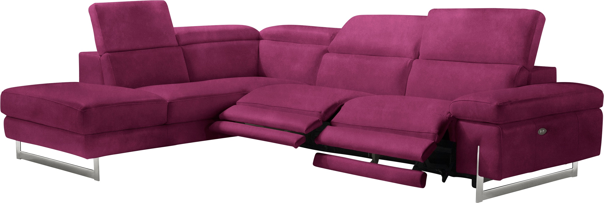 Thumbnail - Egoitaliano Ecksofa "Candice, elegant, edel und bequem, erstklassiger Sitzkomfort, L-Form" inkl. 2 elektrischer Relaxfun...