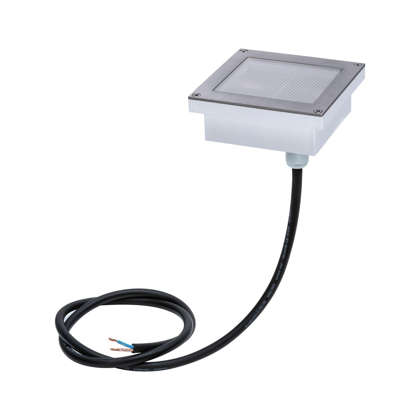 Paulmann LED Einbauleuchte »Brick IP67 eckig 100x100mm 1W 18lm 230V Edelstahl«, 1 flammig-flammig, Bodeneinbauleuchte Smart Home Zigbee 3.0, Insektenfreundlich