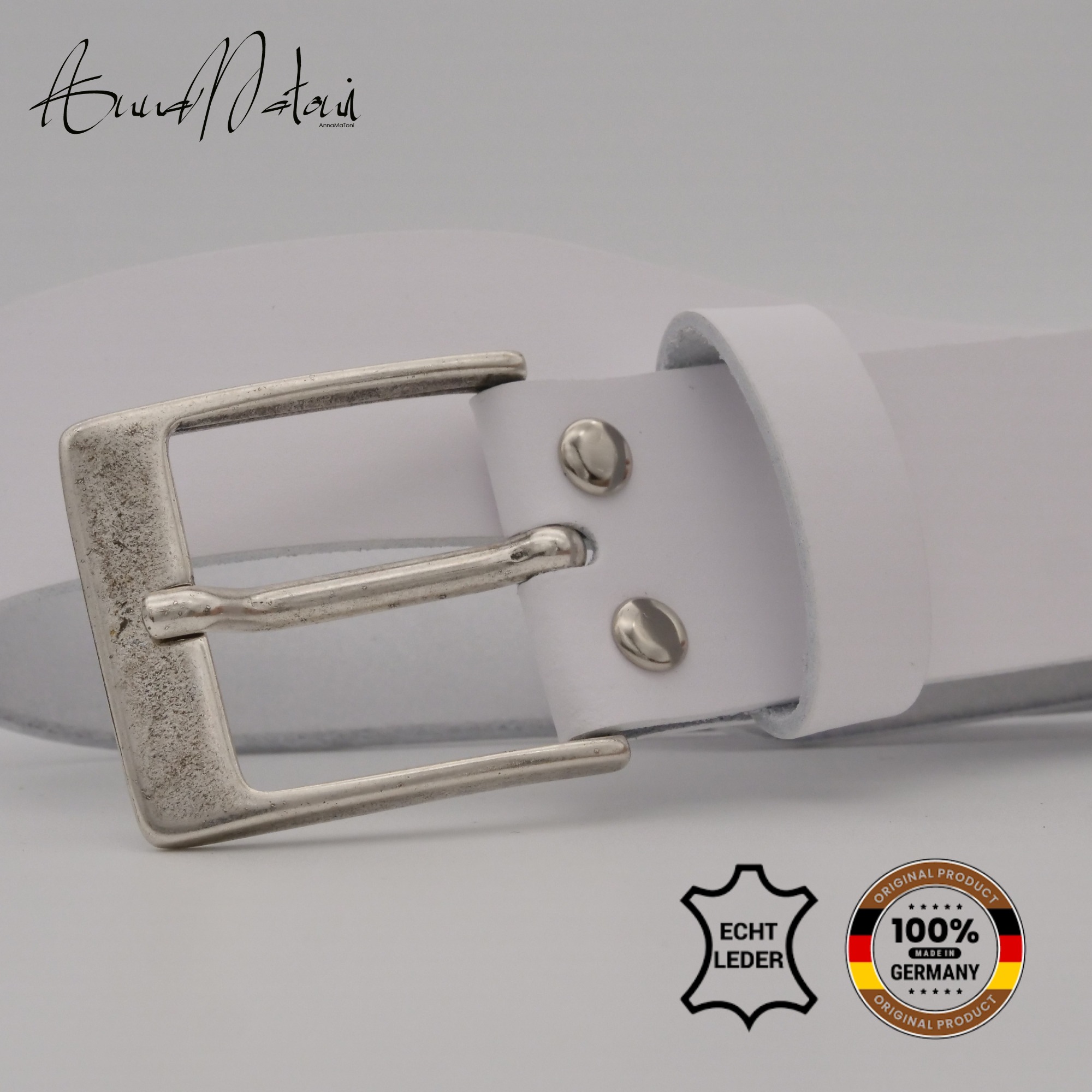 Thumbnail - AnnaMatoni Ledergürtel "AnnaMatoni Herren Ledergürtel Made in Germany 4cm echt Leder"