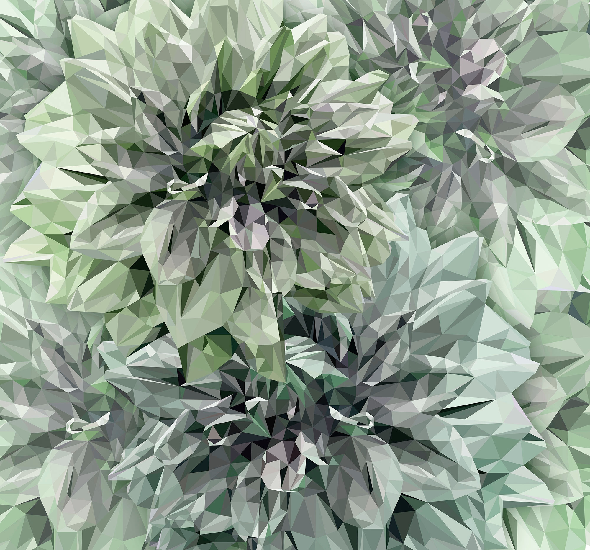 Komar Vliestapete "Emerald Flowers", 300x280 cm (Breite x Höhe)