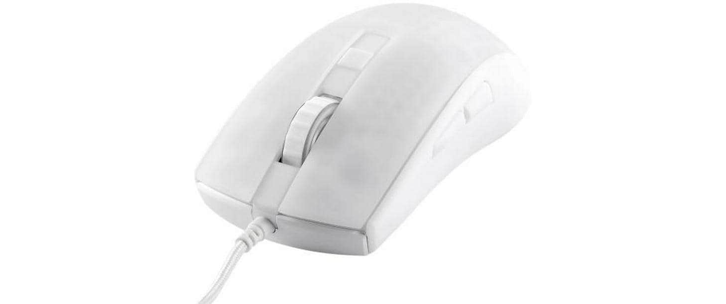 DELTACO Gaming-Maus »GAM-144-W Weiss/Trasparent« kabelgebunden
